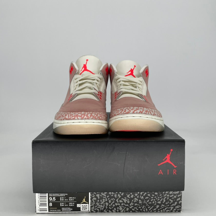 AIR JORDAN 3 RUST PINK W CK9246-600 SIZE 8/9.5W