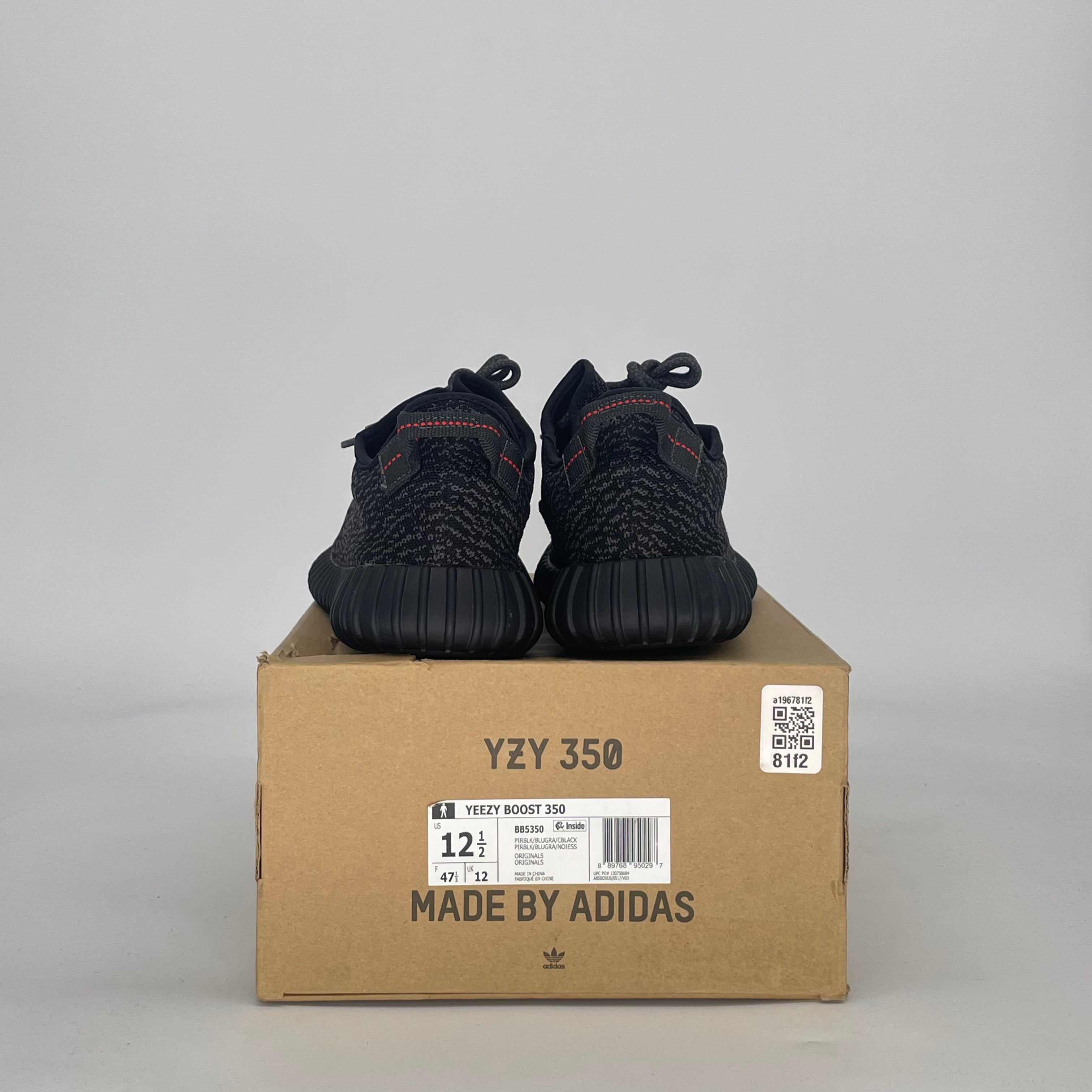 ADIDAS YEEZY BOOST 350 PIRATE BLACK BB5350 SIZE 12.5/14W