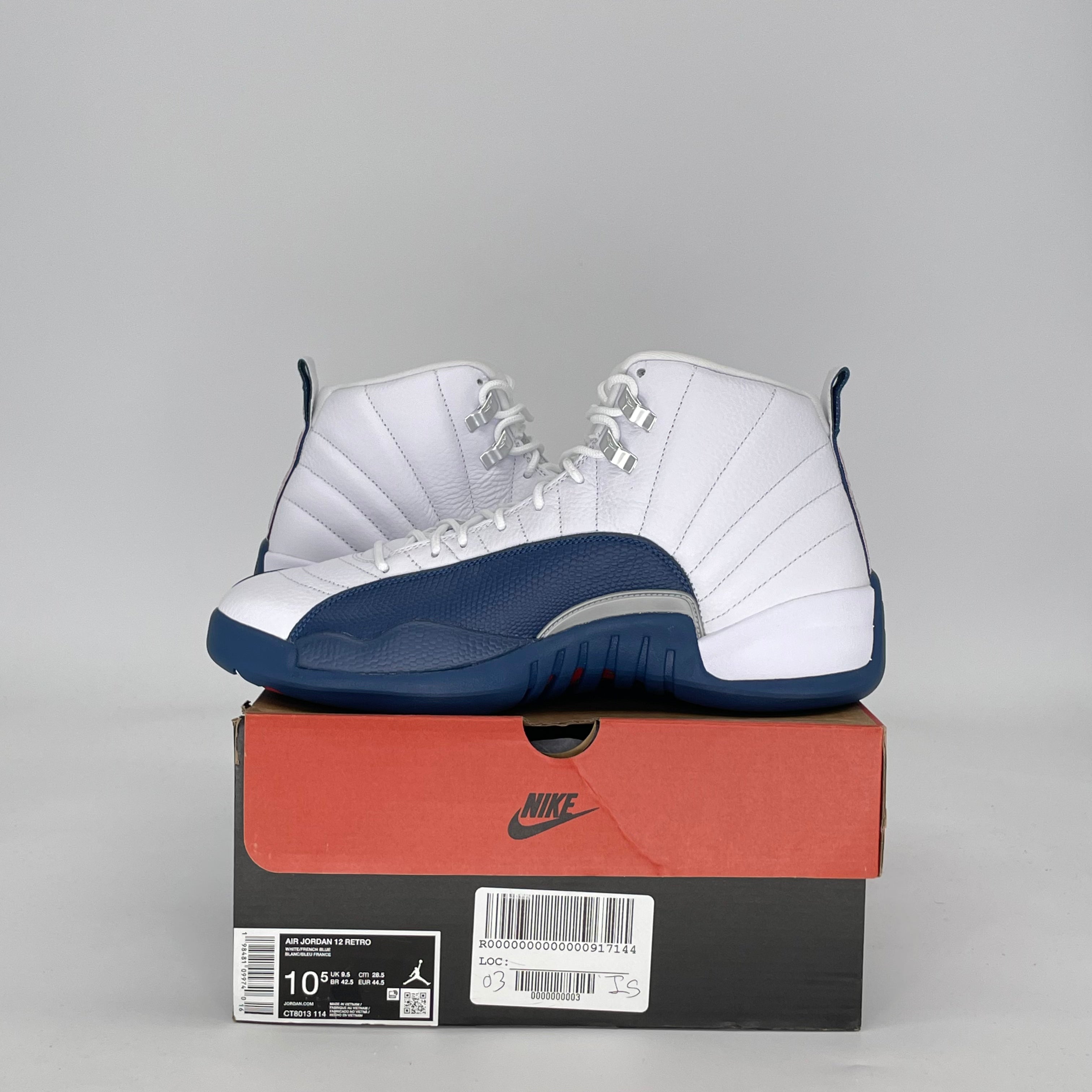 AIR JORDAN 12 FRENCH BLUE CT8013-114 SIZE 10.5/12W