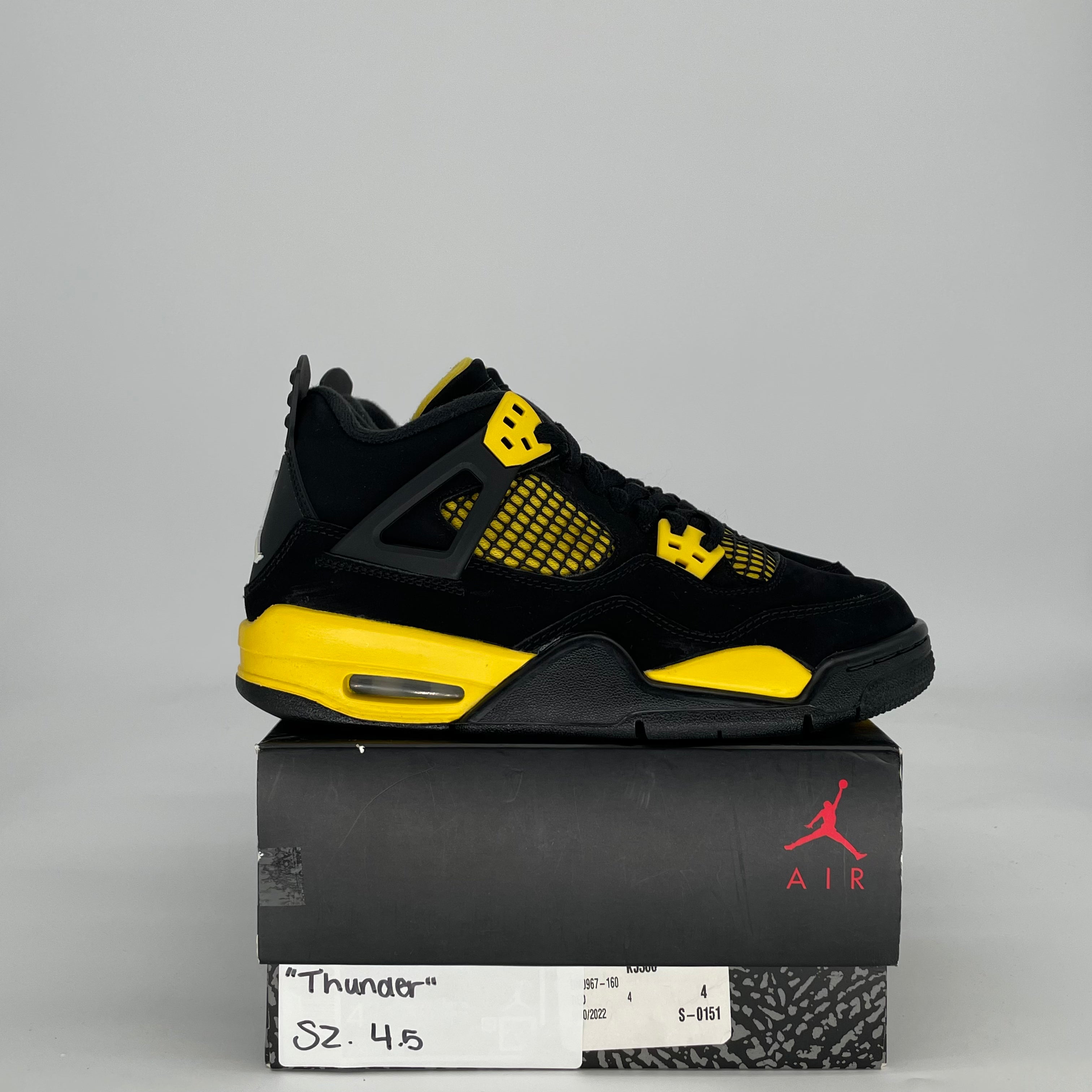 AIR JORDAN 4 THUNDER 408452-017 SIZE 4.5/6W