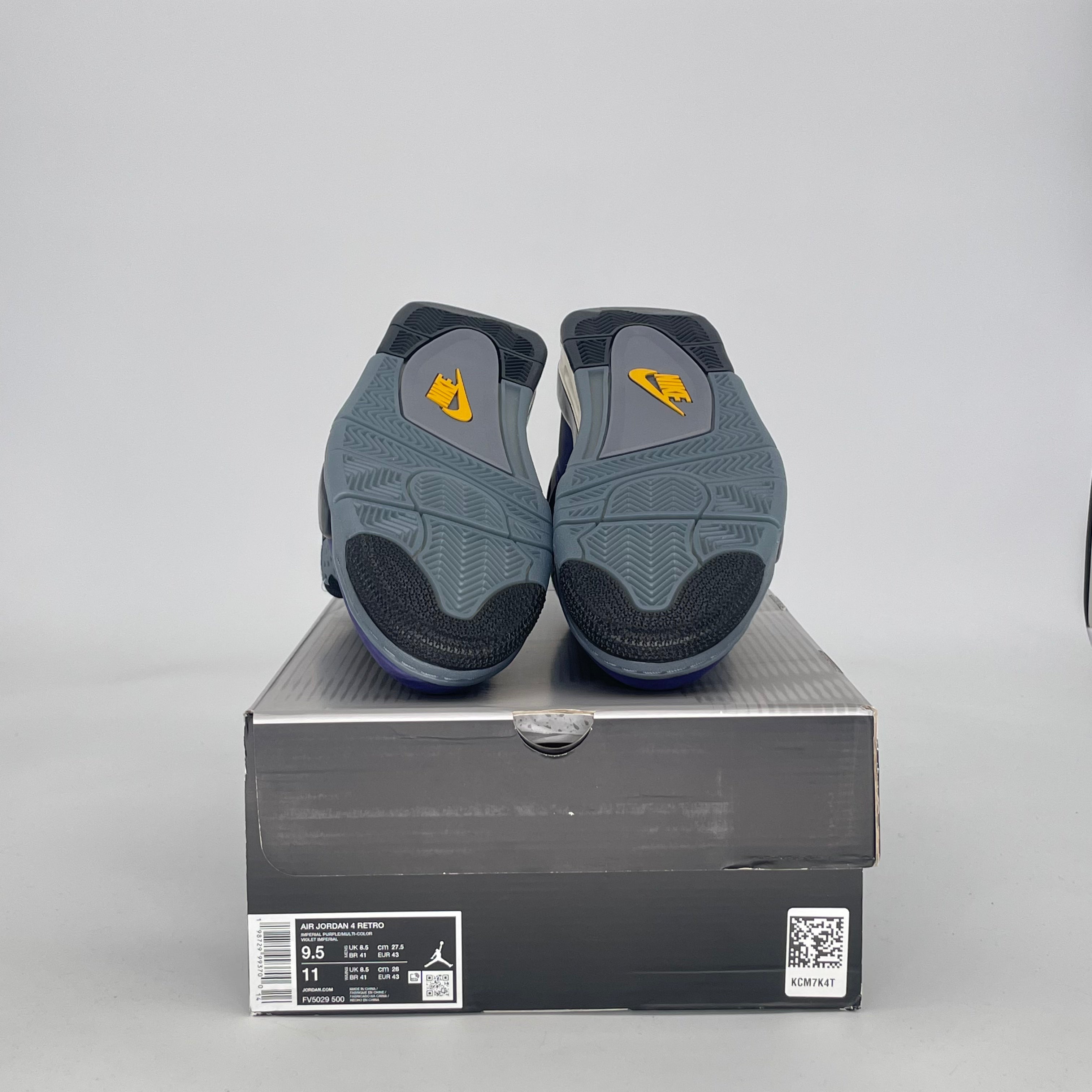 AIR JORDAN 4 LAKERS FV5029-500 SIZE 9.5/11W