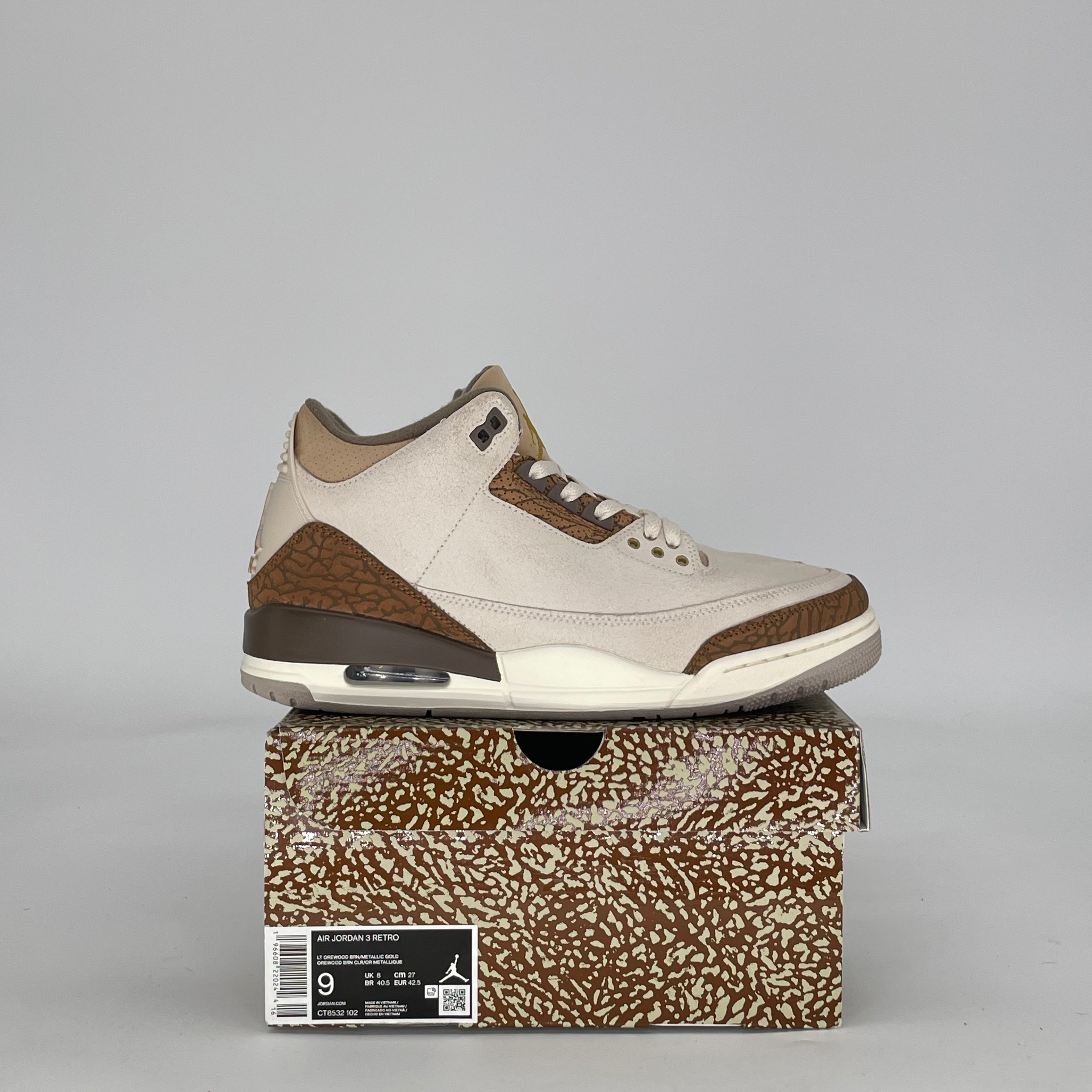 AIR JORDAN 3 PALOMINO CT8532-102 SIZE 9/10.5W