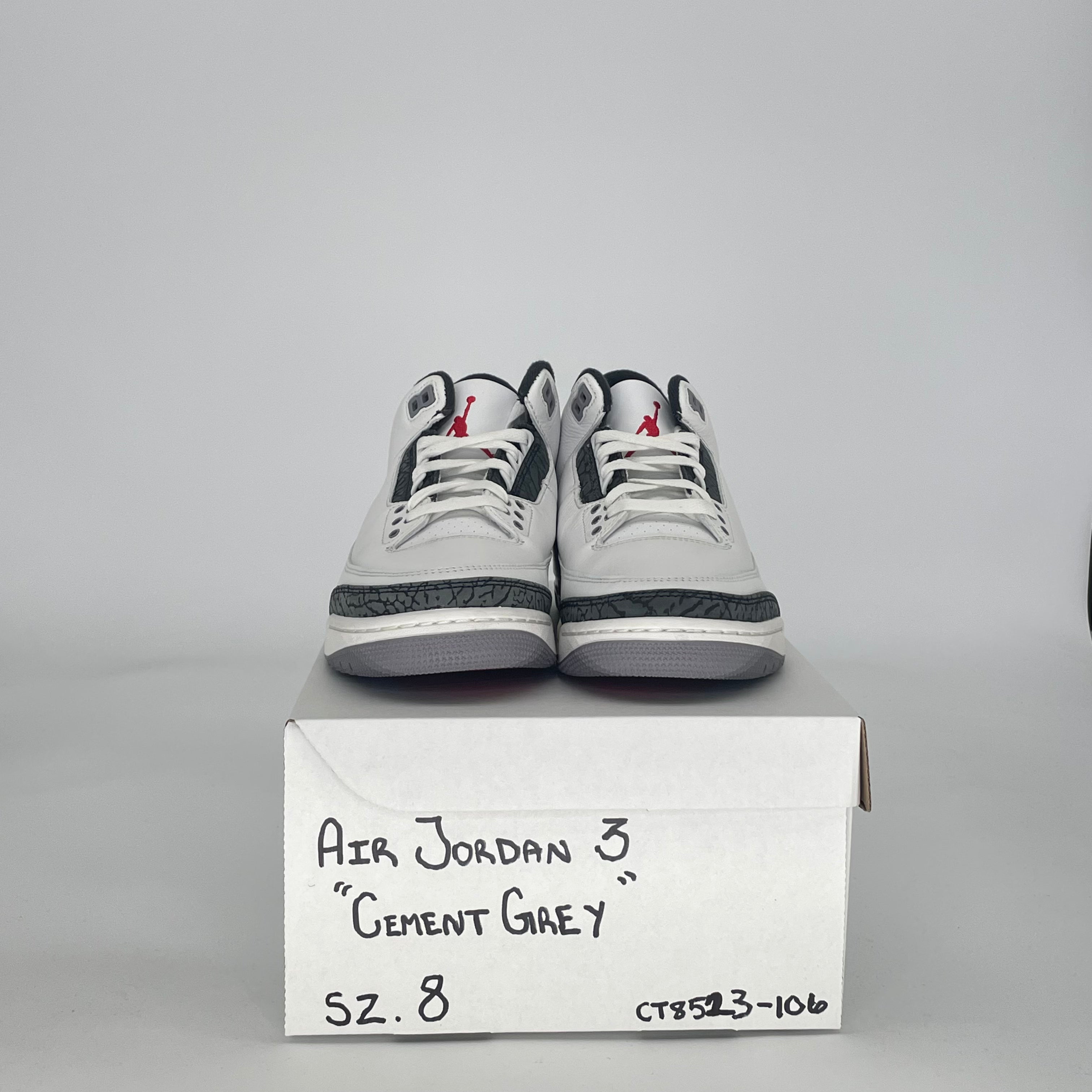 AIR JORDAN 3 CEMENT GREY CT8532-106 SIZE 8/9.5W