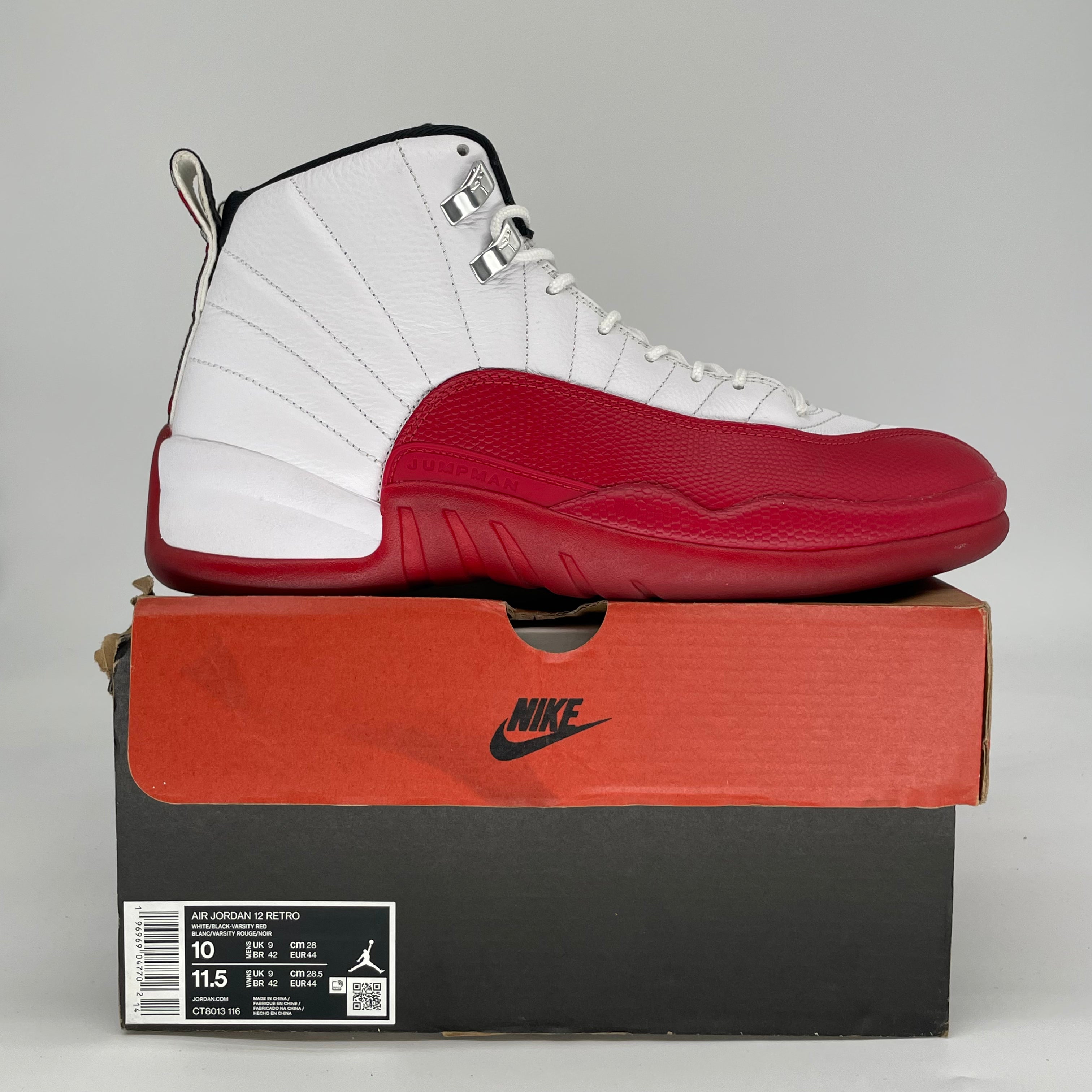 AIR JORDAN 12 CHERRY CT8013-116 SIZE 10/11.5W