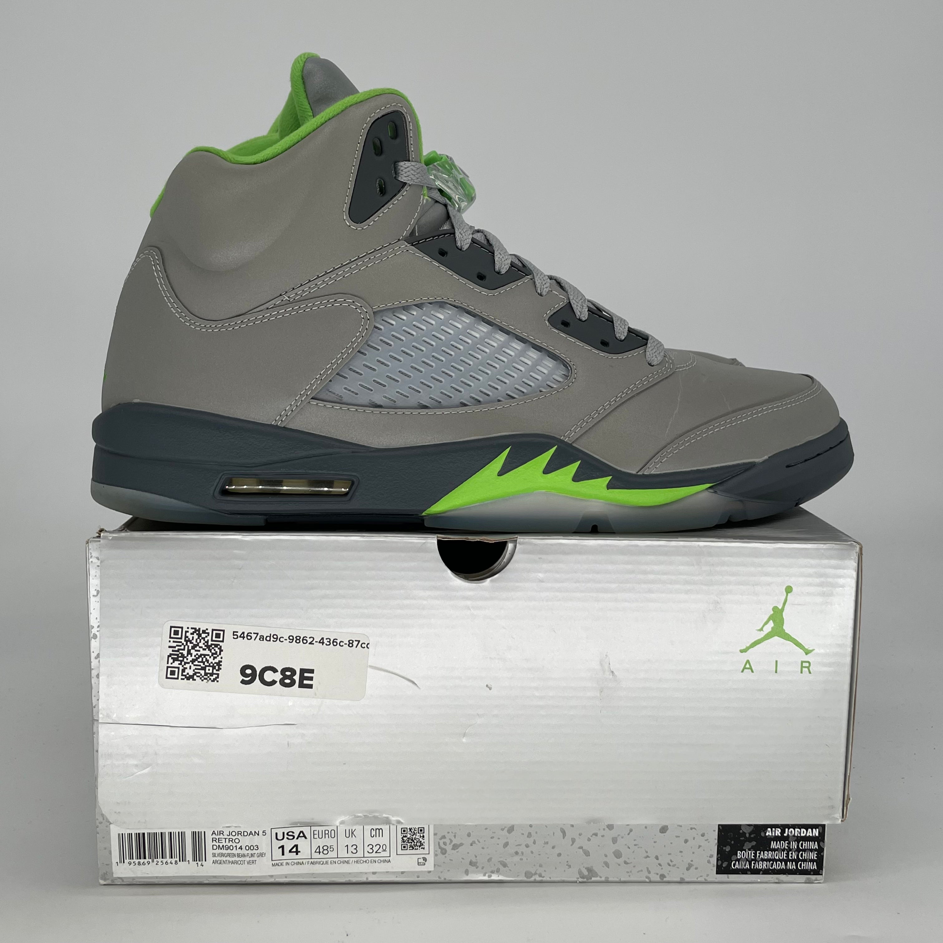 AIR JORDAN 5 GREEN BEAN DM9014-003 SIZE 14/15.5W