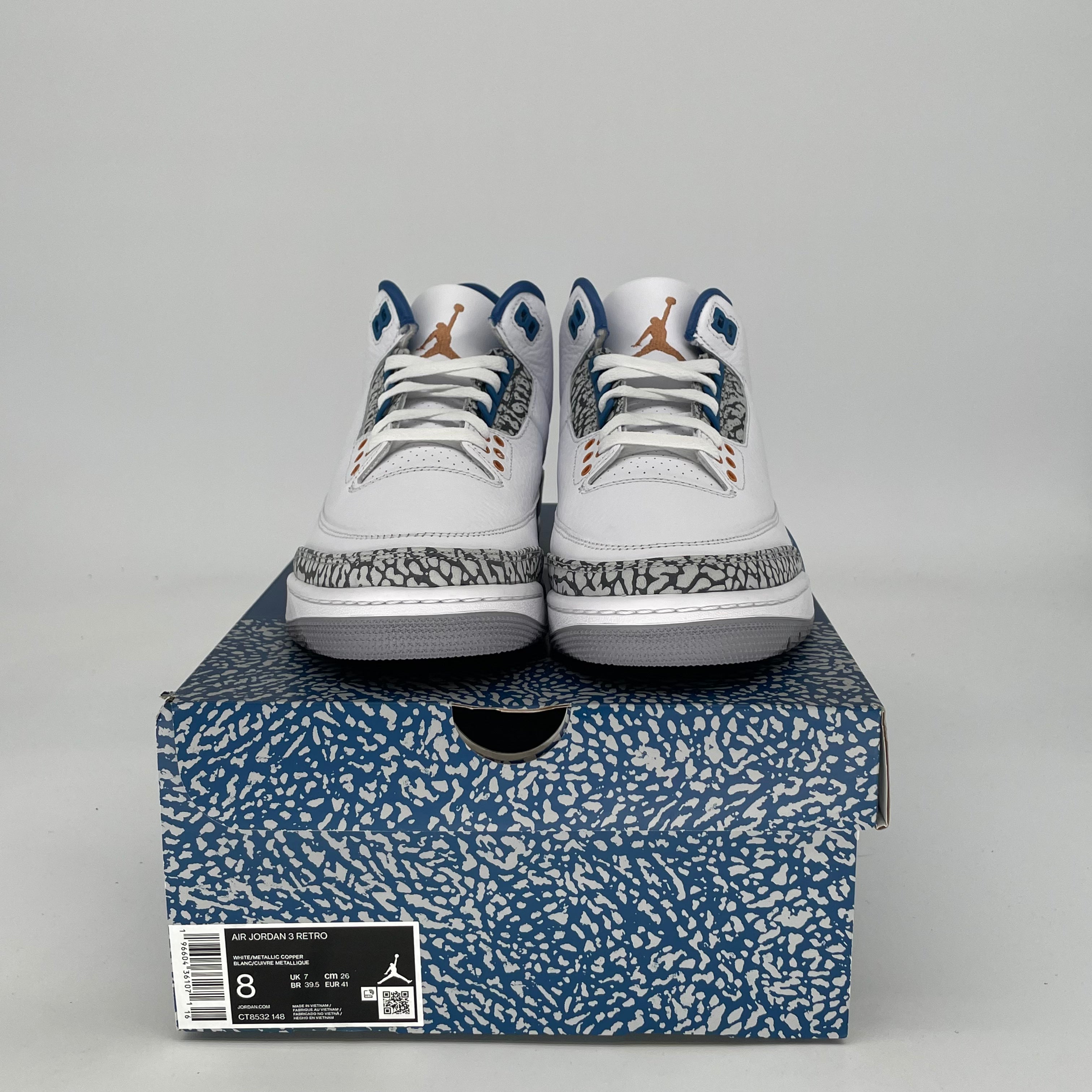 AIR JORDAN 3 WIZARDS CT8532-148 SIZE 8/9.5W