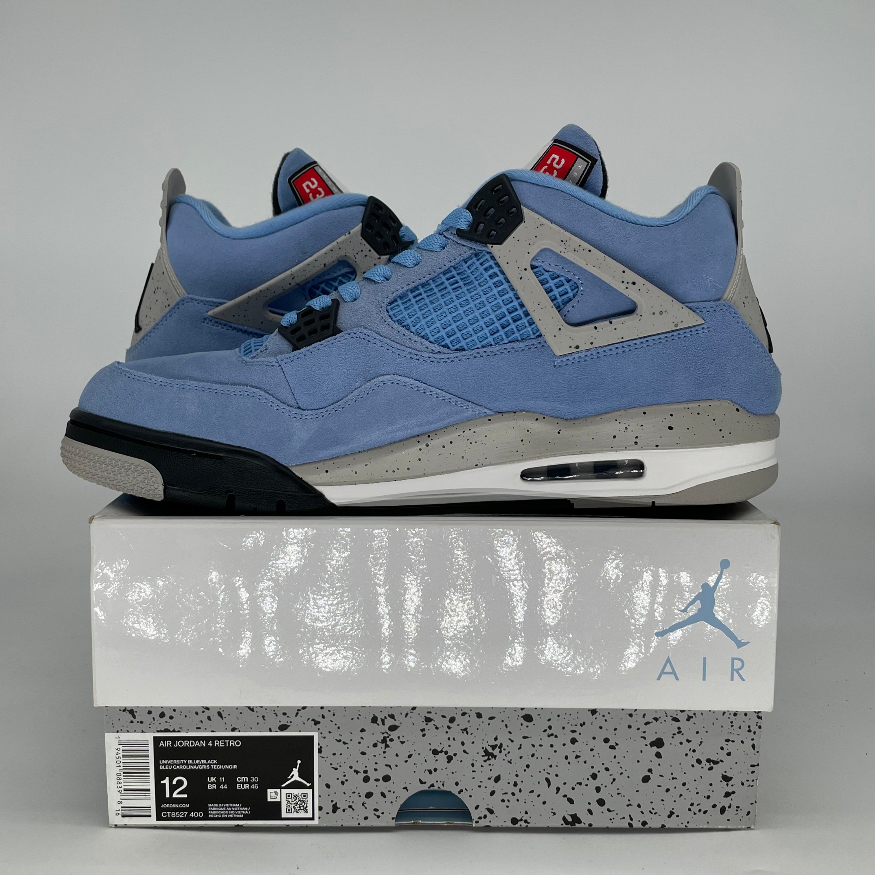 AIR JORDAN 4 UNIVERSITY BLUE CT8527-400 SIZE 12/13.5W