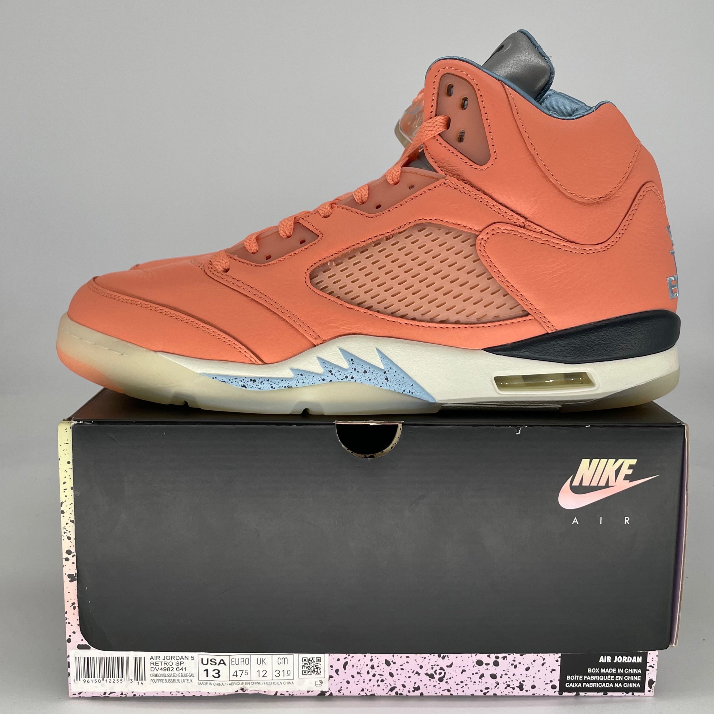 AIR JORDAN 5 DJ KHALED WE THE BEST CRIMSON BLISS DV4982-641 SIZE 13/14.5W