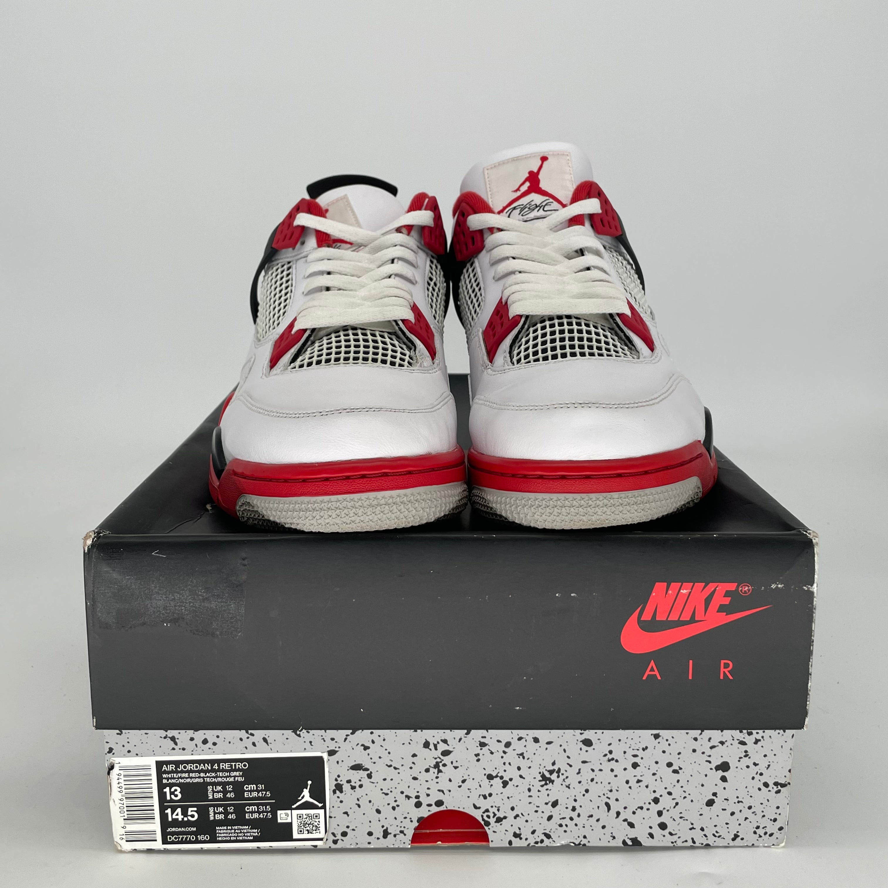 AIR JORDAN 4 FIRE RED DC7770-160 SIZE 13/14.5W