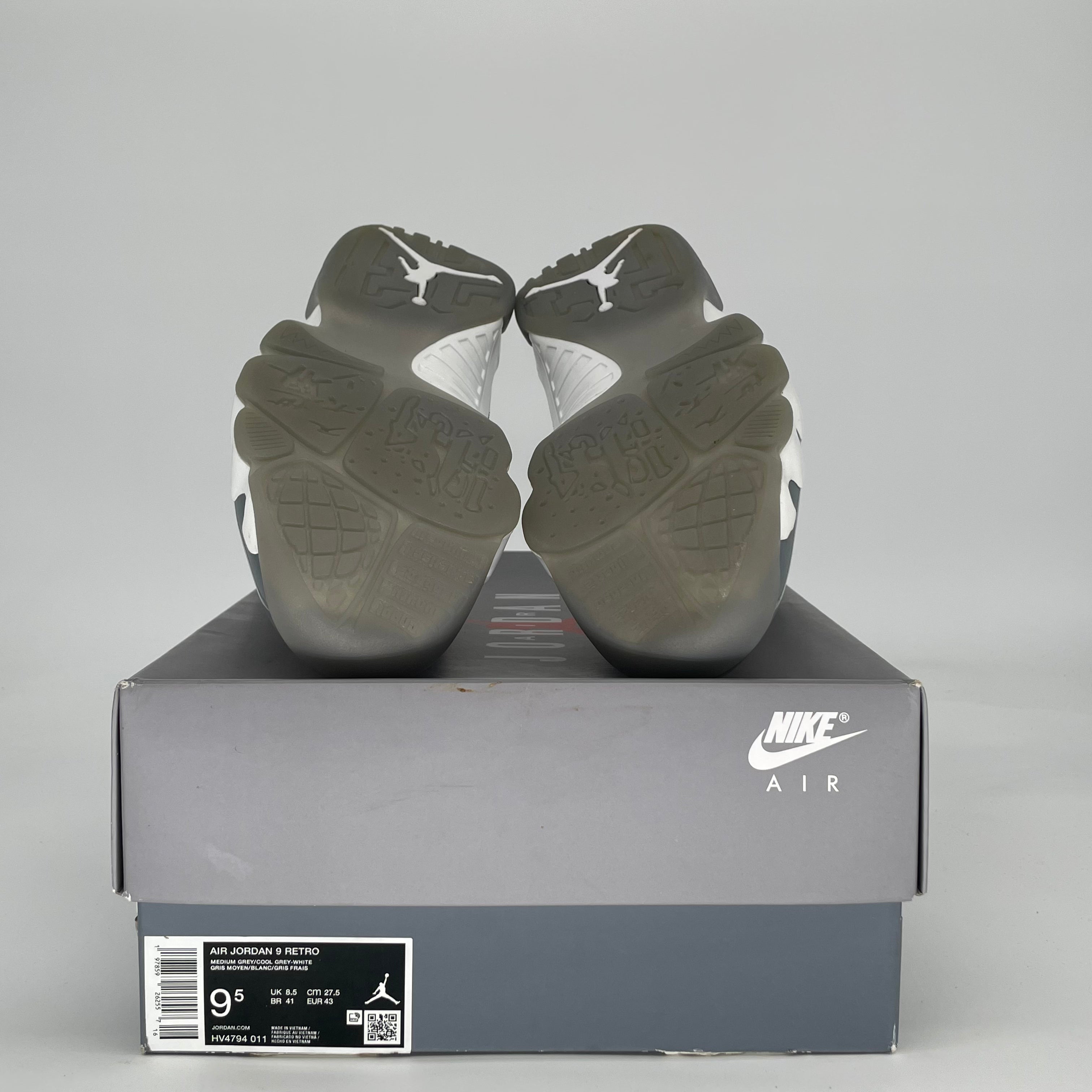 AIR JORDAN 9 COOL GREY HV4794-011 SIZE 9.5/11W