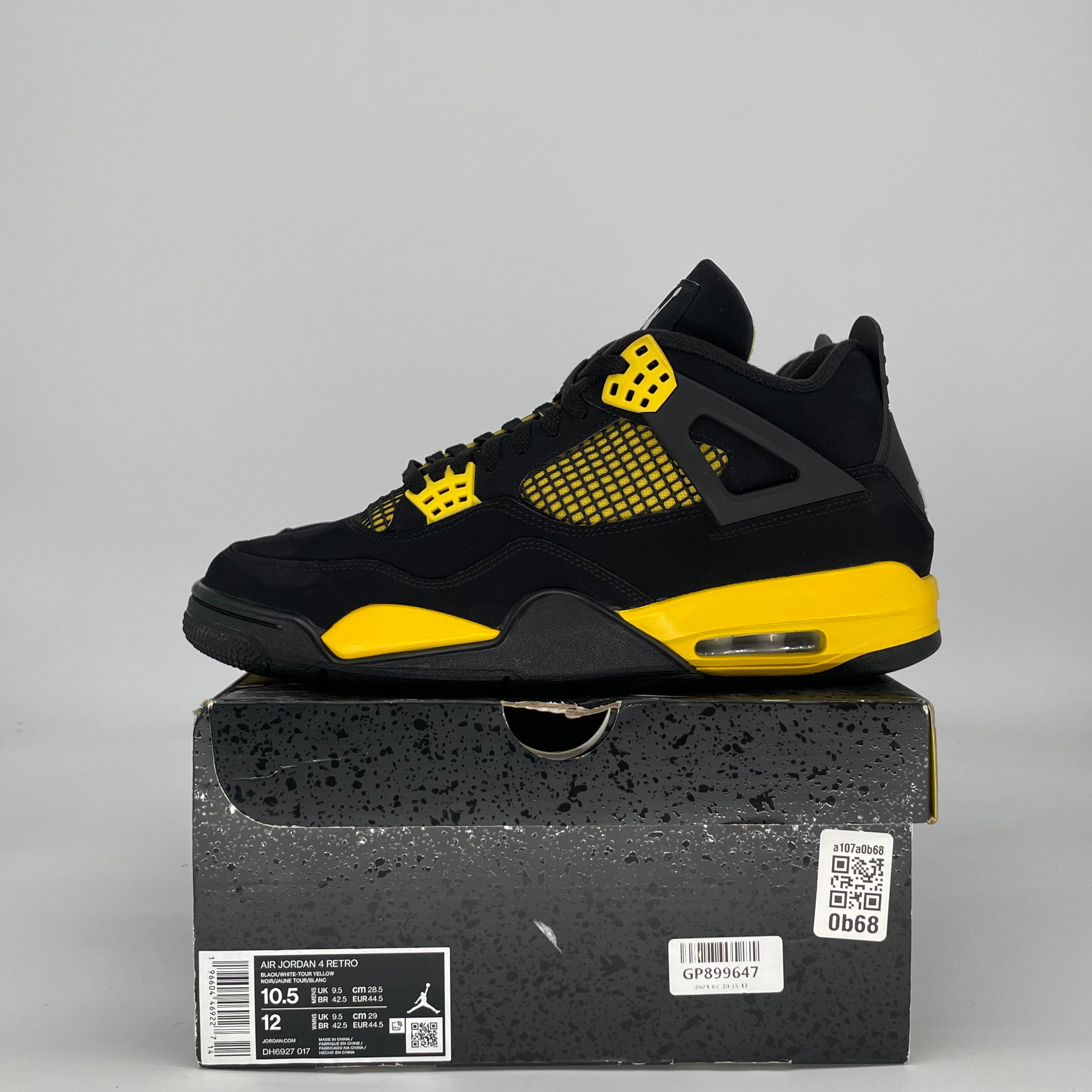 AIR JORDAN 4 THUNDER DH6927-017 SIZE 10.5/12W