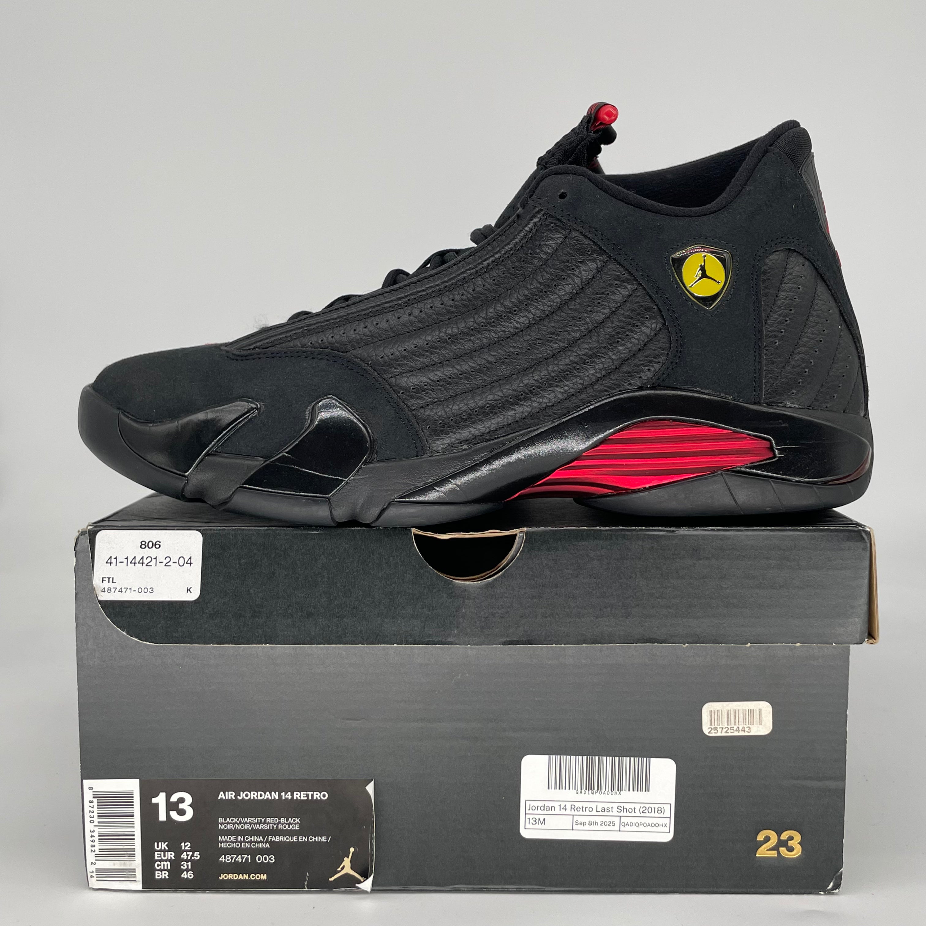 AIR JORDAN 14 LAST SHOT 487471-003 SIZE 13/14.5W