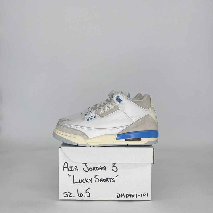 AIR JORDAN 3 LUCKY SHORTS DM0967-101 SIZE 6.5/8W GS