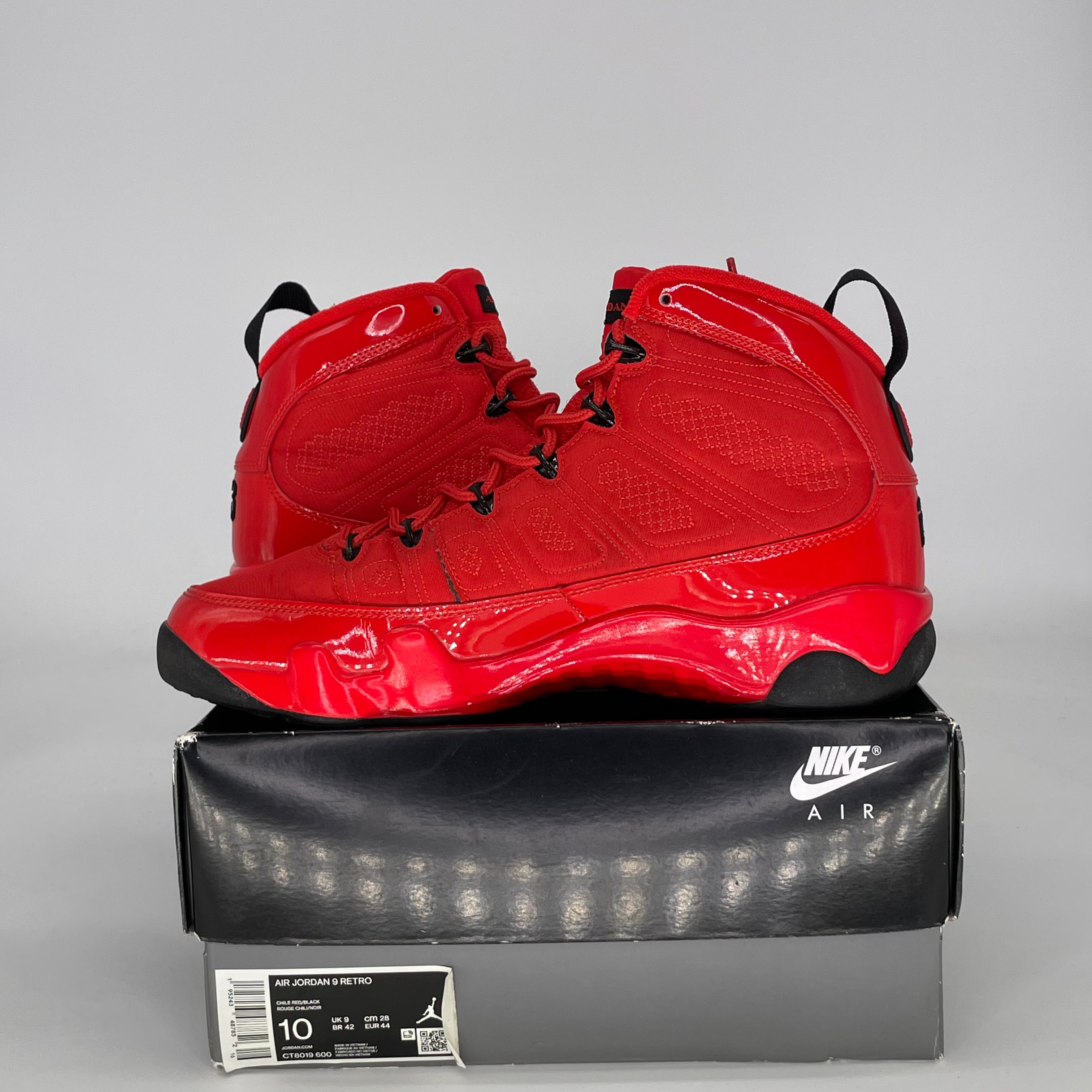 AIR JORDAN 9 CHILE RED CT8019-600 SIZE 10/11.5W