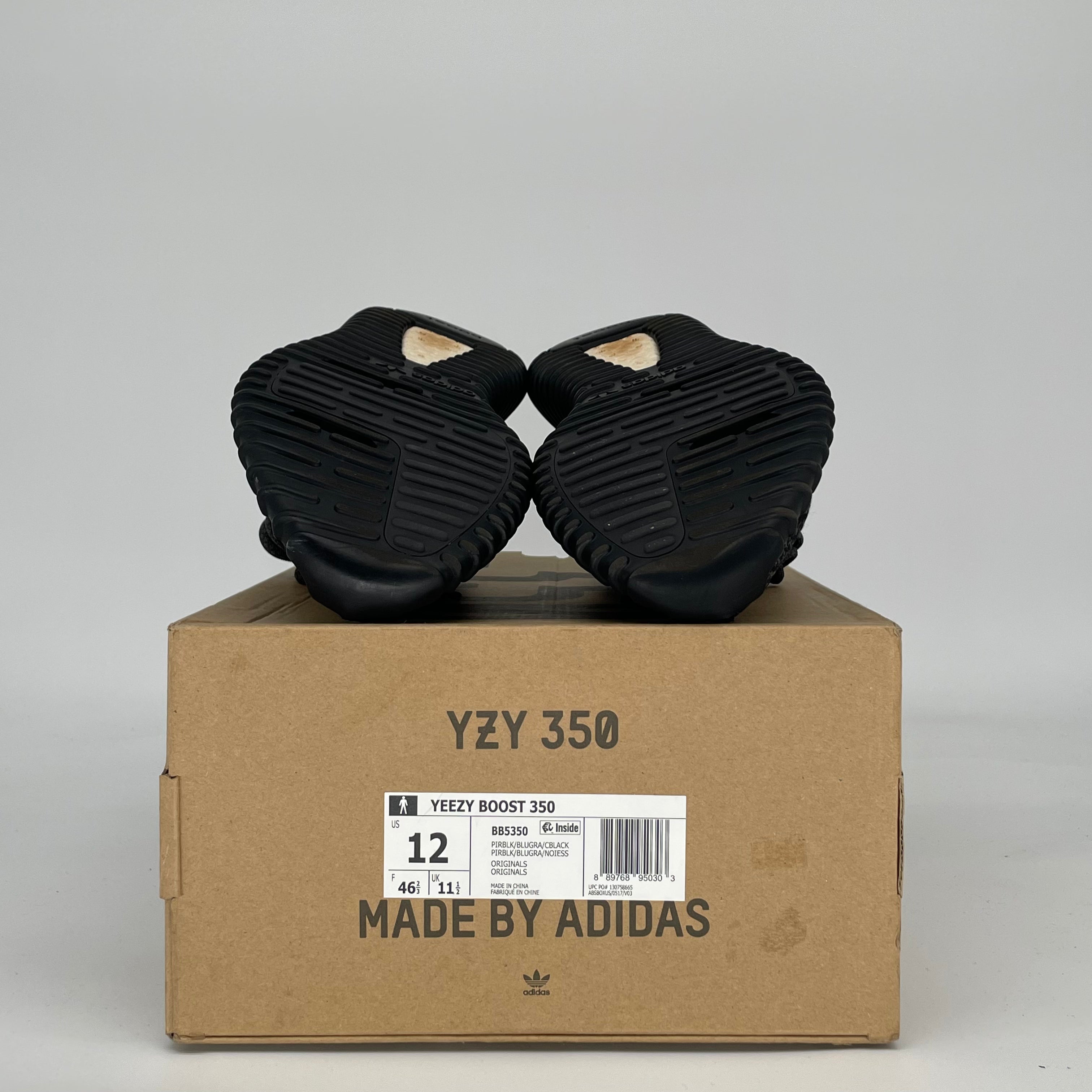ADIDAS YEEZY 350 PIRATE BLACK BB5350 SIZE 12/13.5W