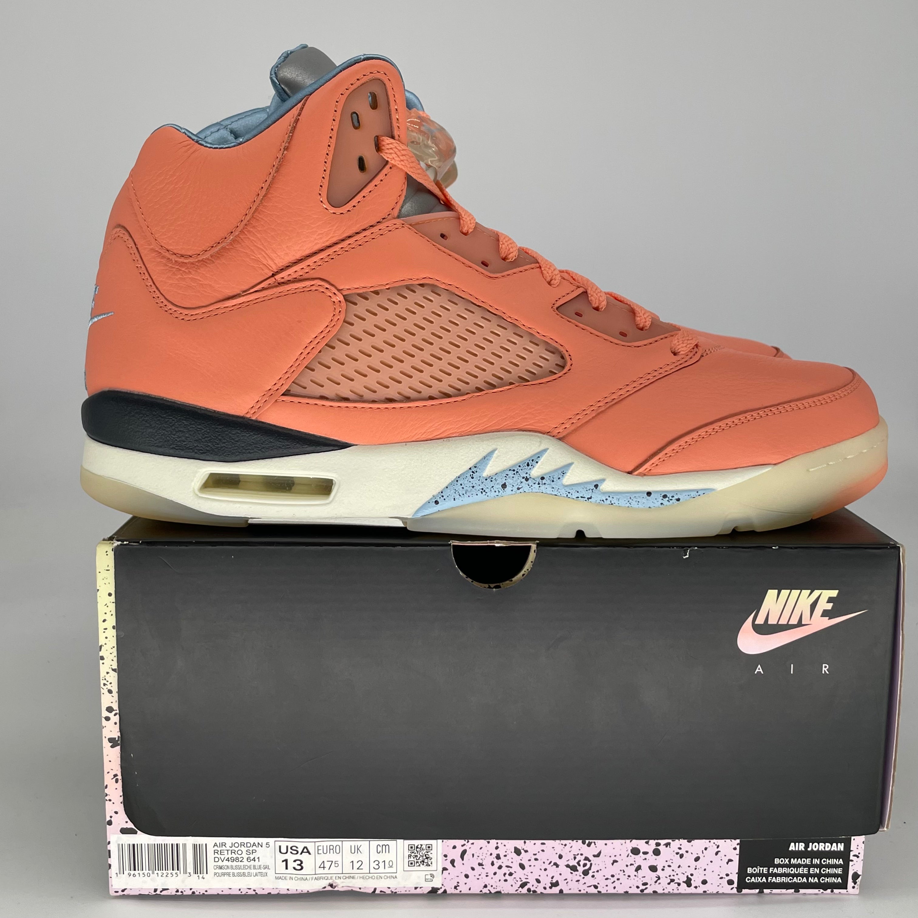 AIR JORDAN 5 DJ KHALED WE THE BEST CRIMSON BLISS DV4982-641 SIZE 13/14.5W