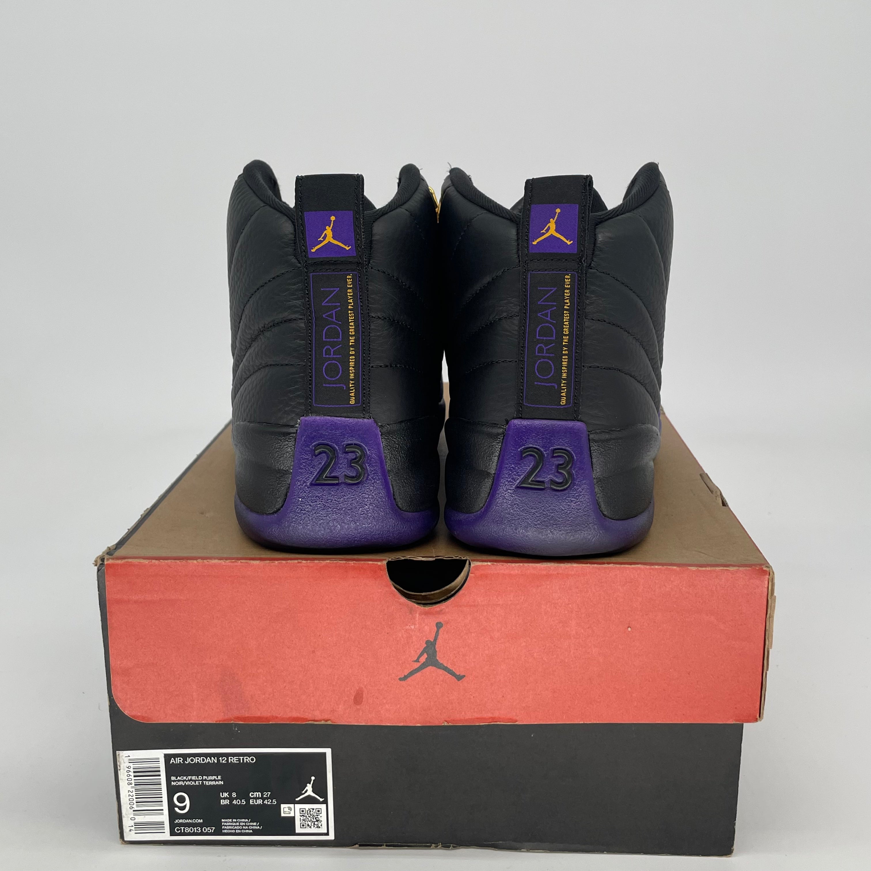 AIR JORDAN 12 FIELD PURPLE CT8013-057 SIZE 9/10.5W