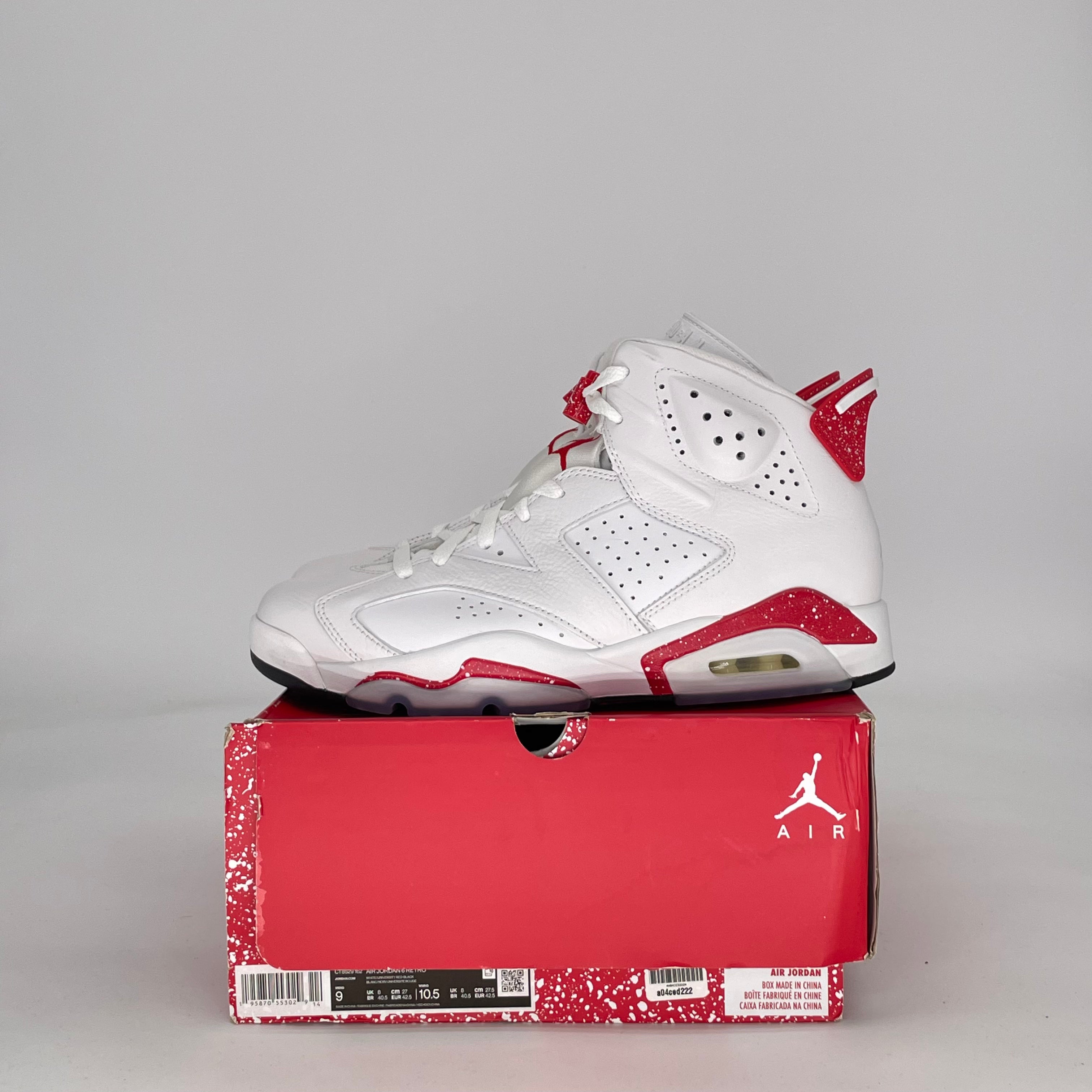 AIR JORDAN 6 RED OREO CT8529-162 SIZE 9/10.5W