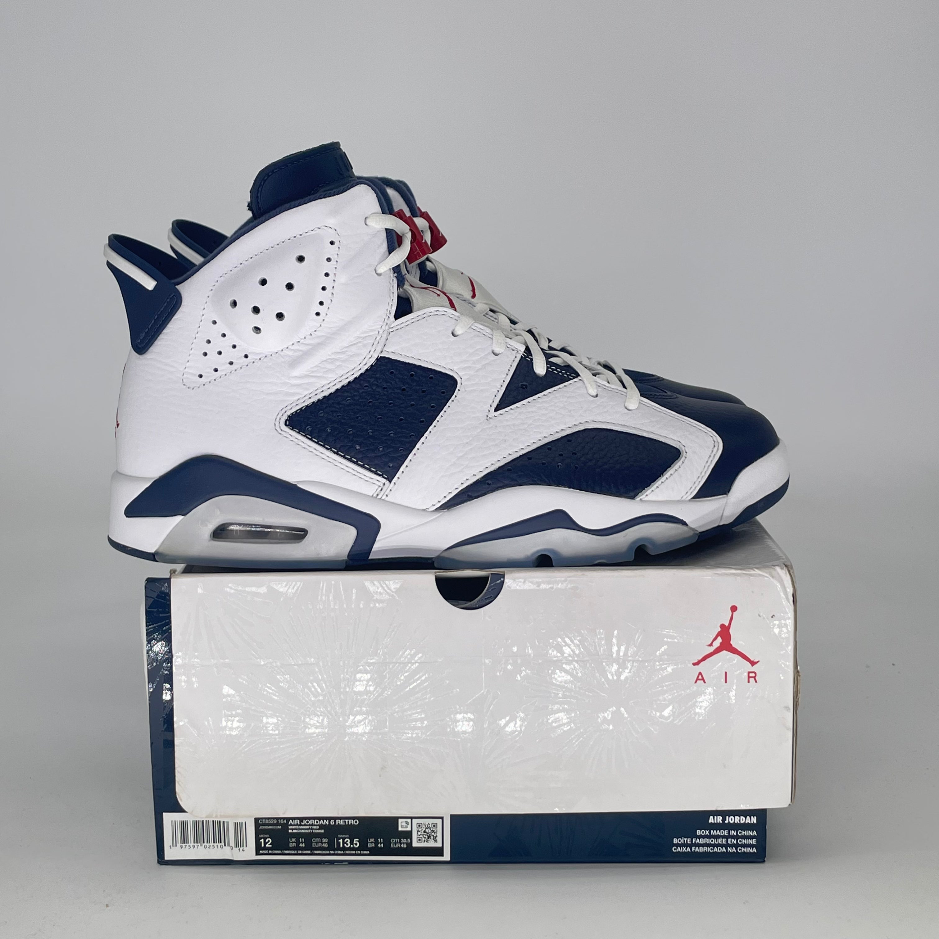 AIR JORDAN 6 OLYMPIC CT8529-164 SIZE 12/13.5W