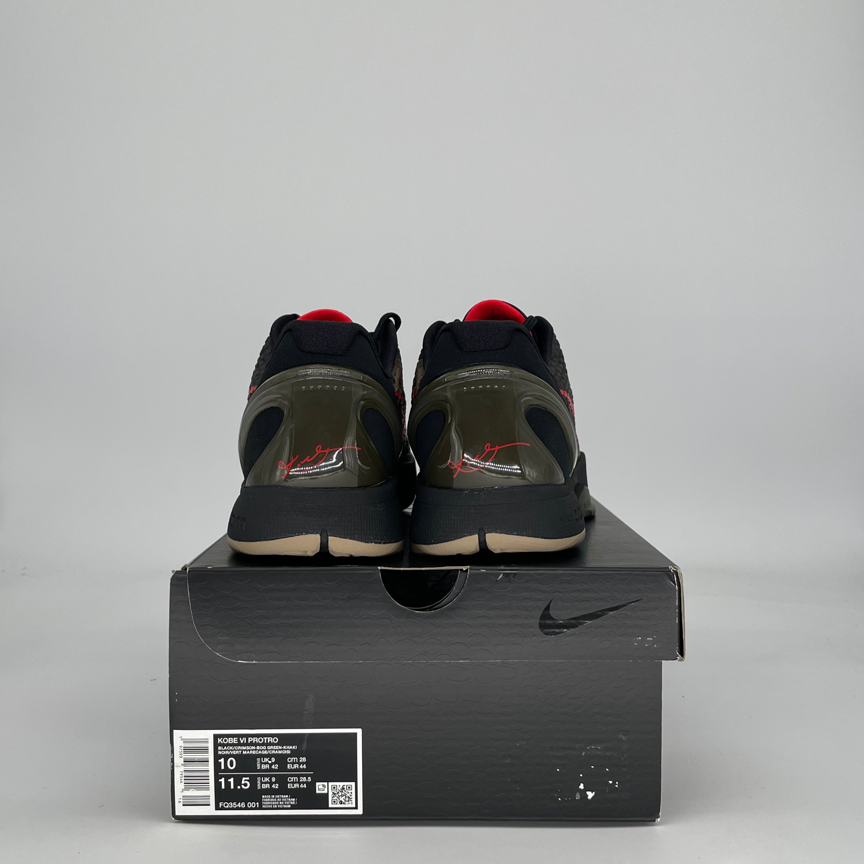 NIKE KOBE 6 PROTRO ITALIAN CAMO FQ3546-001 SIZE 10/11.5W