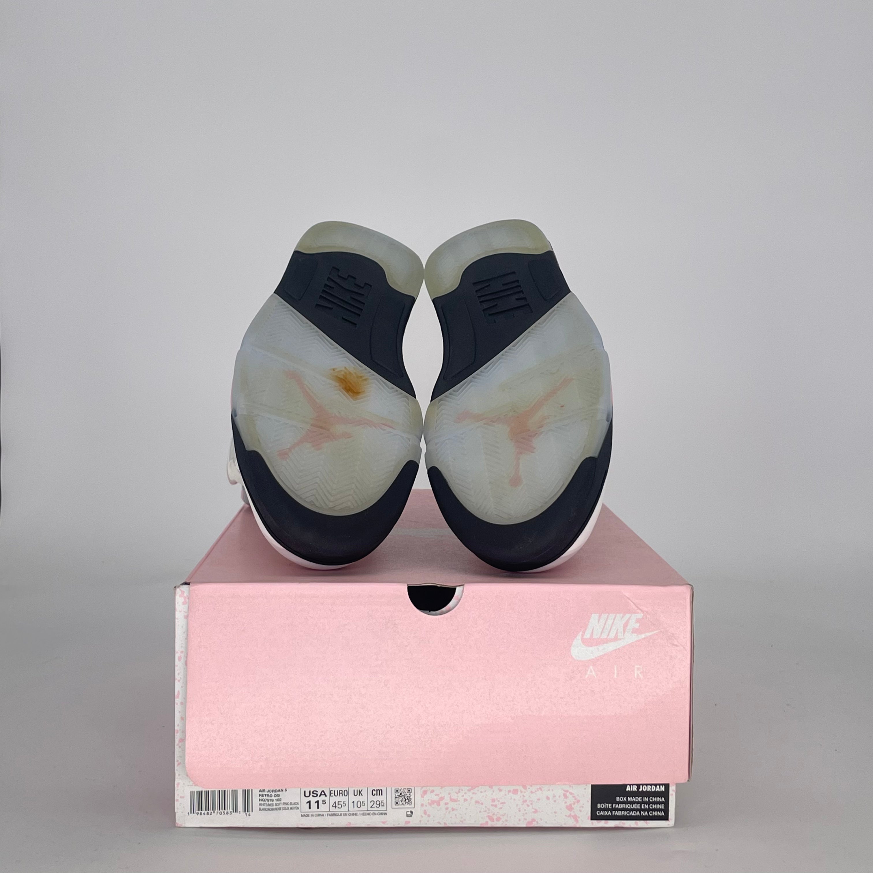 AIR JORDAN 5 MEDIUM SOFT PINK HQ7978-102 SIZE 11.5/13W