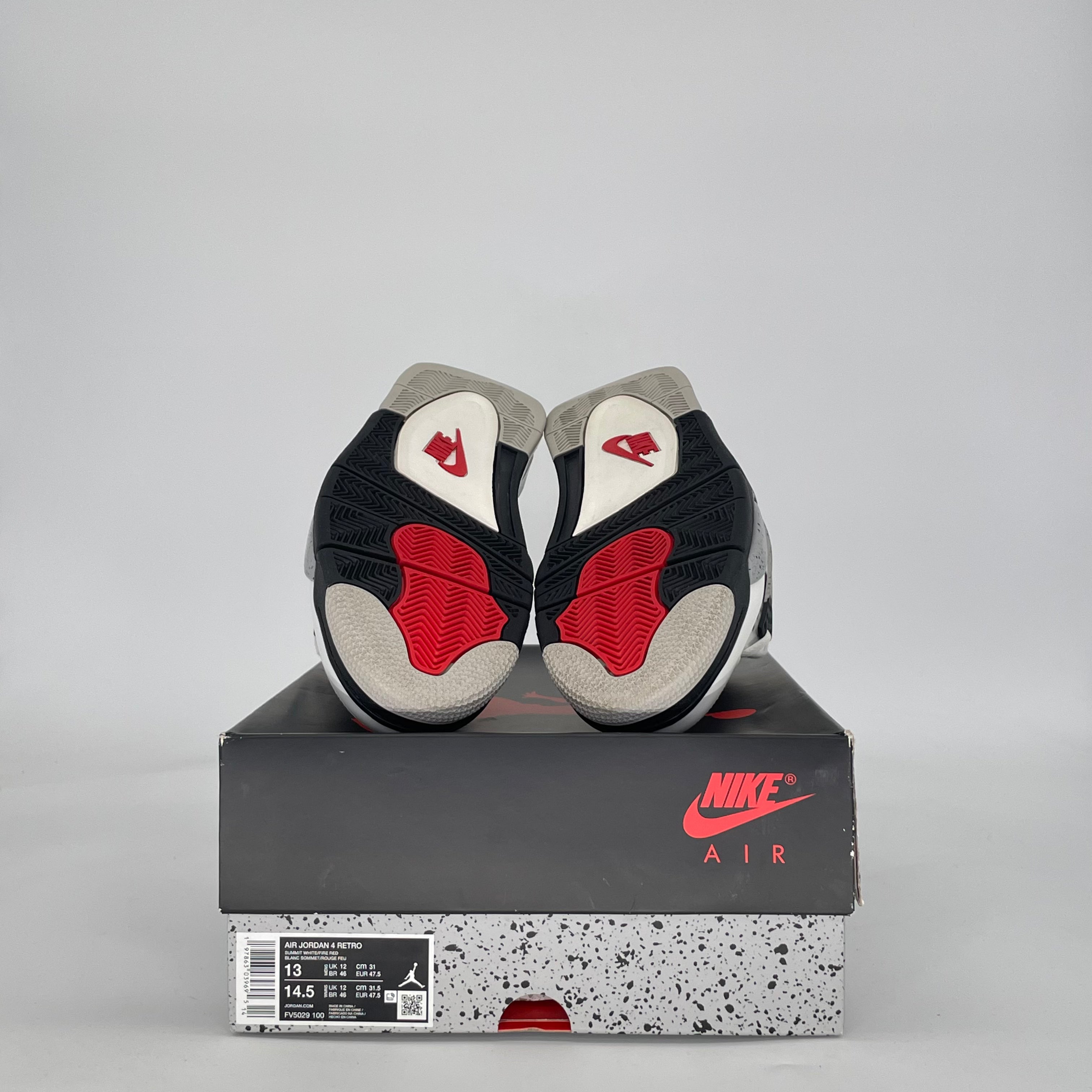 AIR JORDAN 4 WHITE CEMENT FV5029-100 SIZE 13/14.5W
