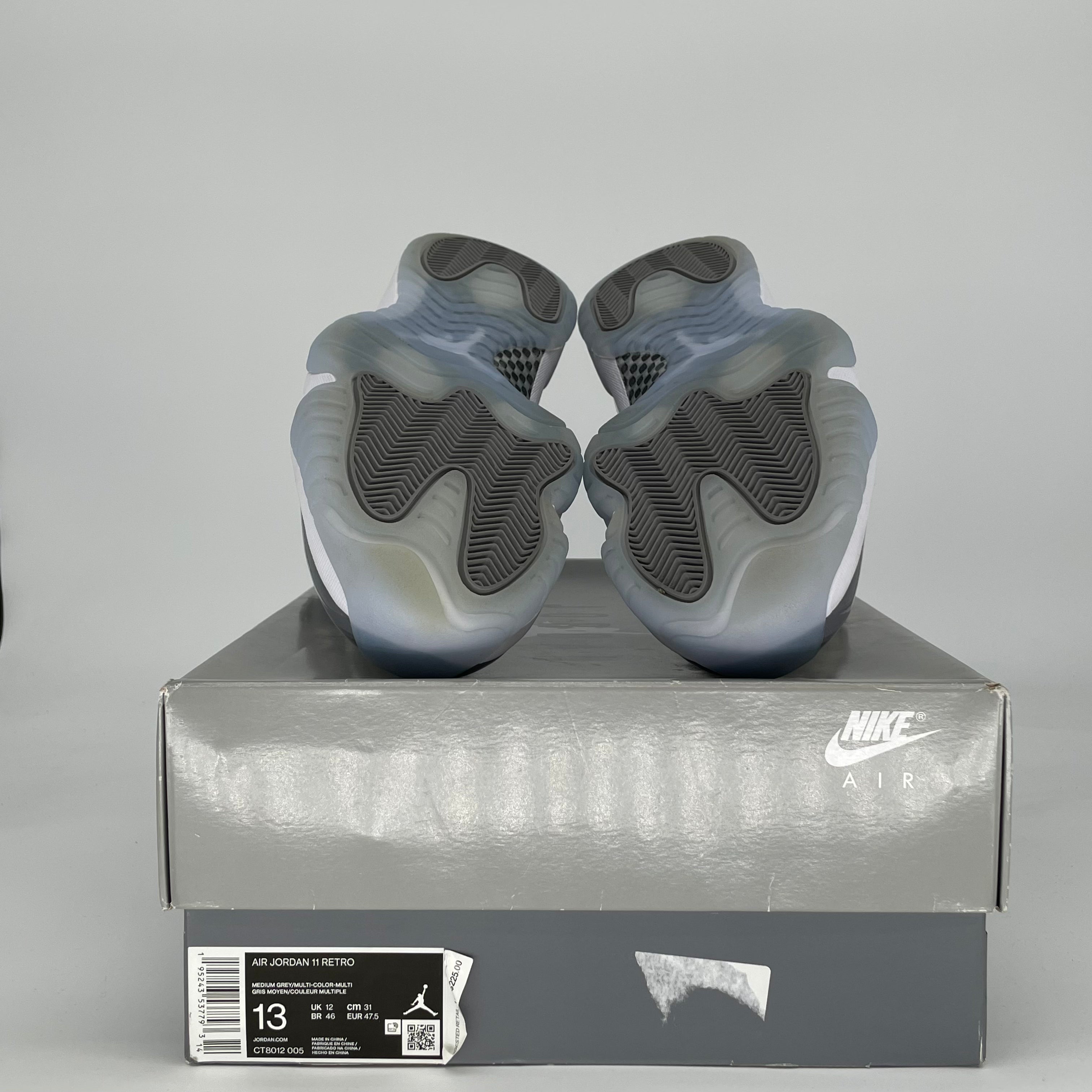 AIR JORDAN 11 COOL GREY CT8012-005 SIZE 13/14.5W