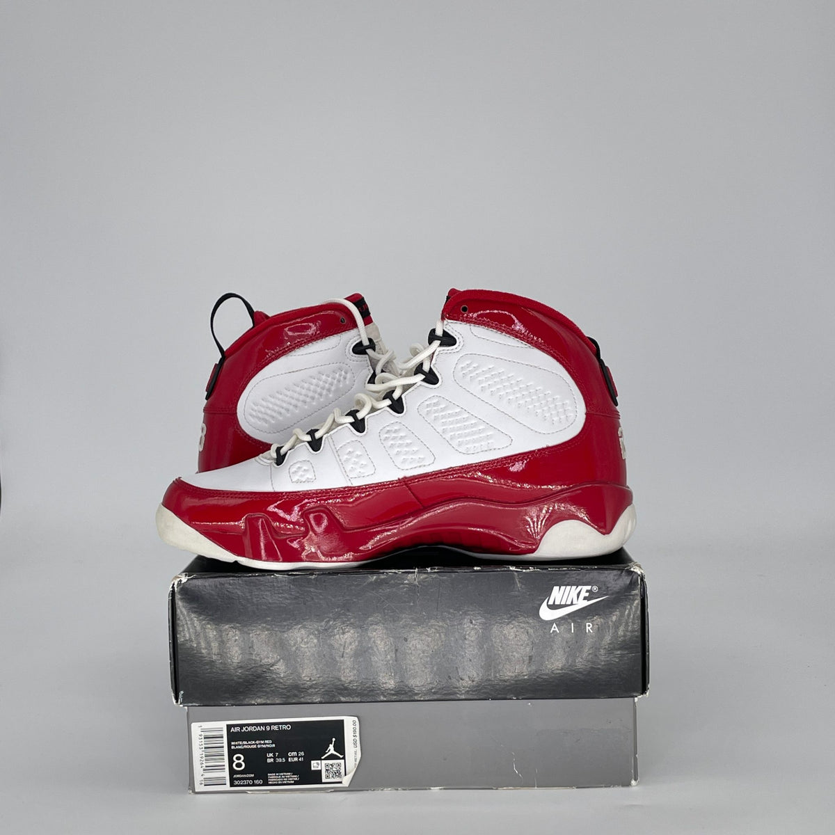 Jordan 9 Retro White Gym Red