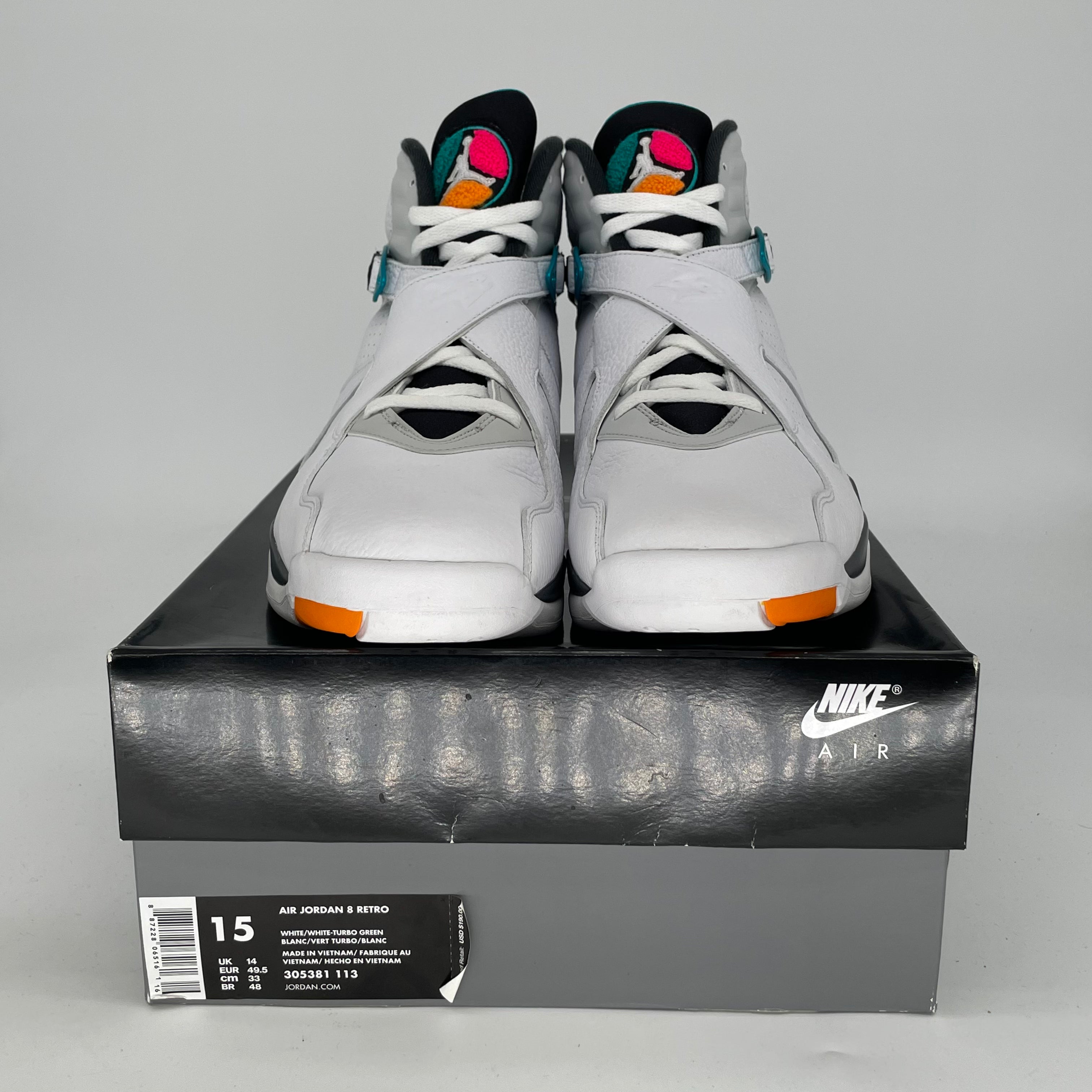 AIR JORDAN 8 SOUTH BEACH SIZE 15 305381-113