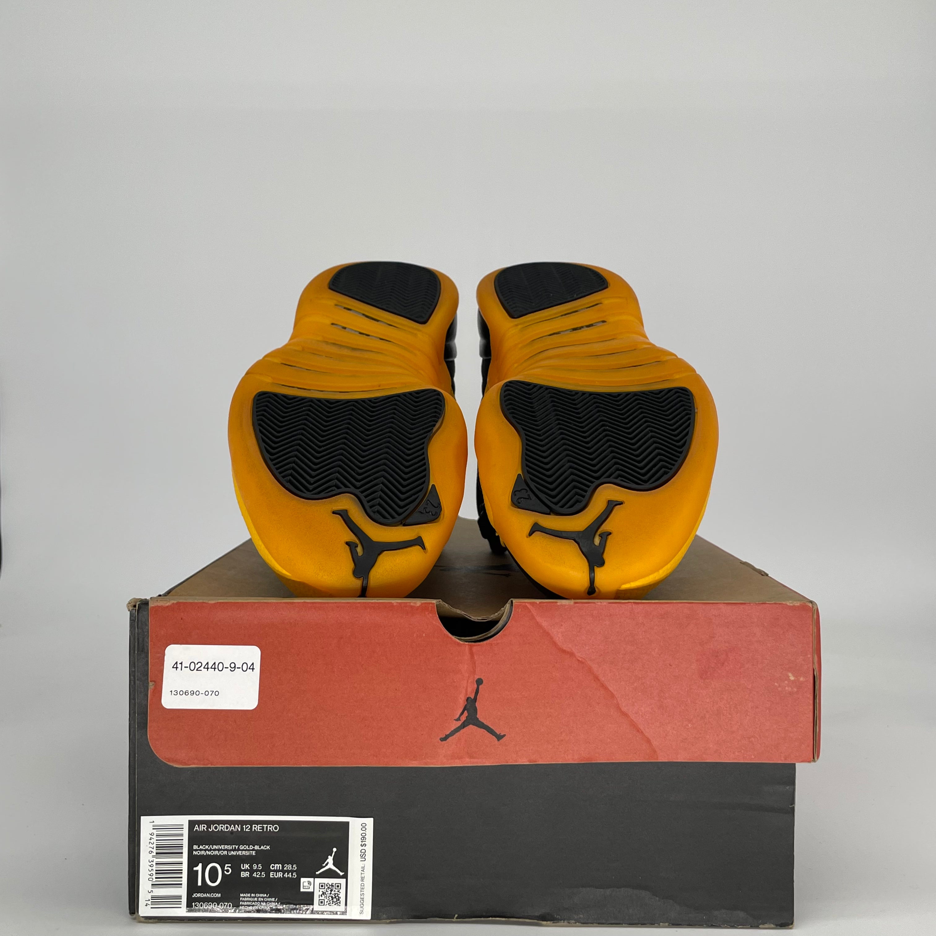 AIR JORDAN 12 UNIVERSITY GOLD 130690-070 SIZE 10.5/12W