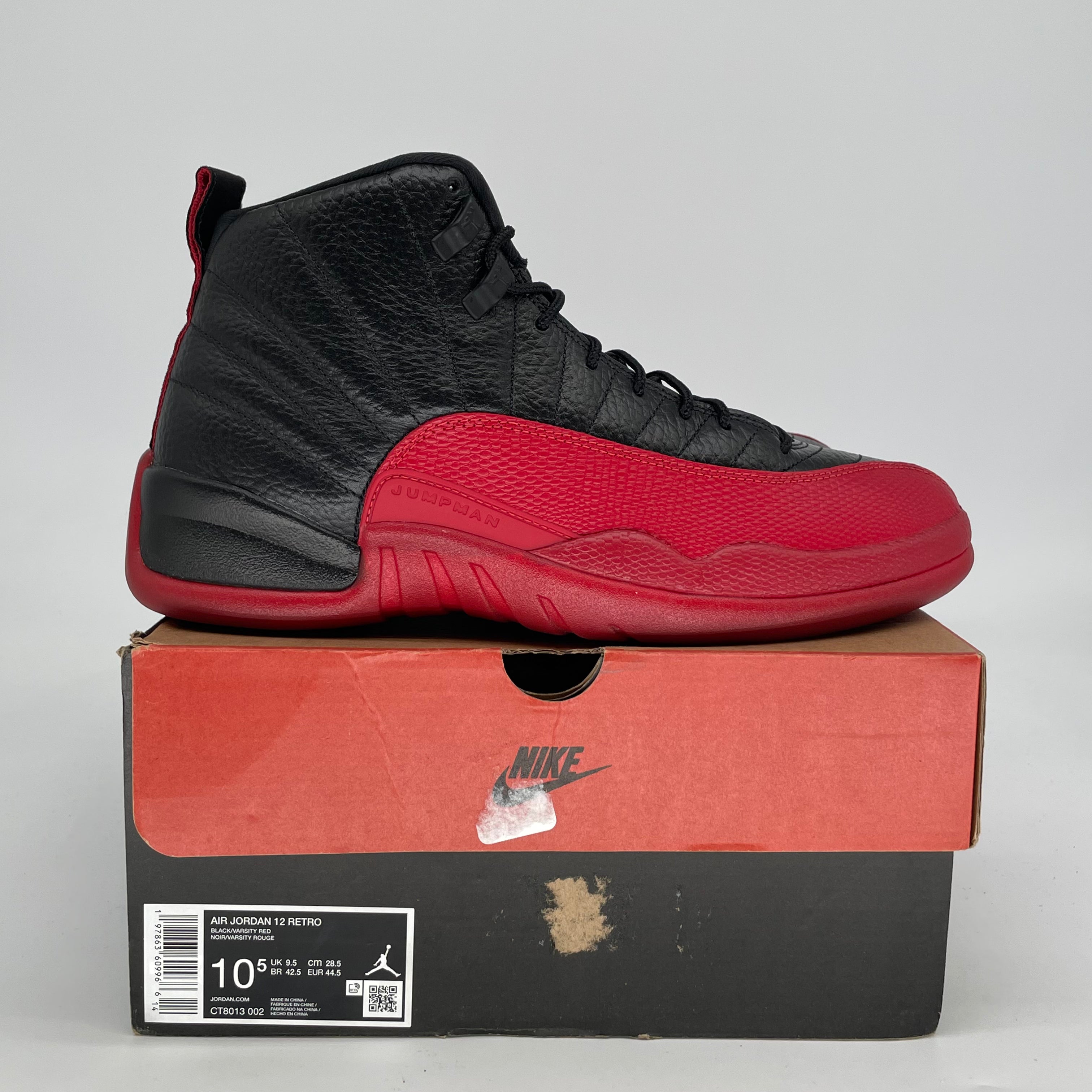 AIR JORDAN 12 FLU GAME CT8013-002 SIZE 10.5/12W