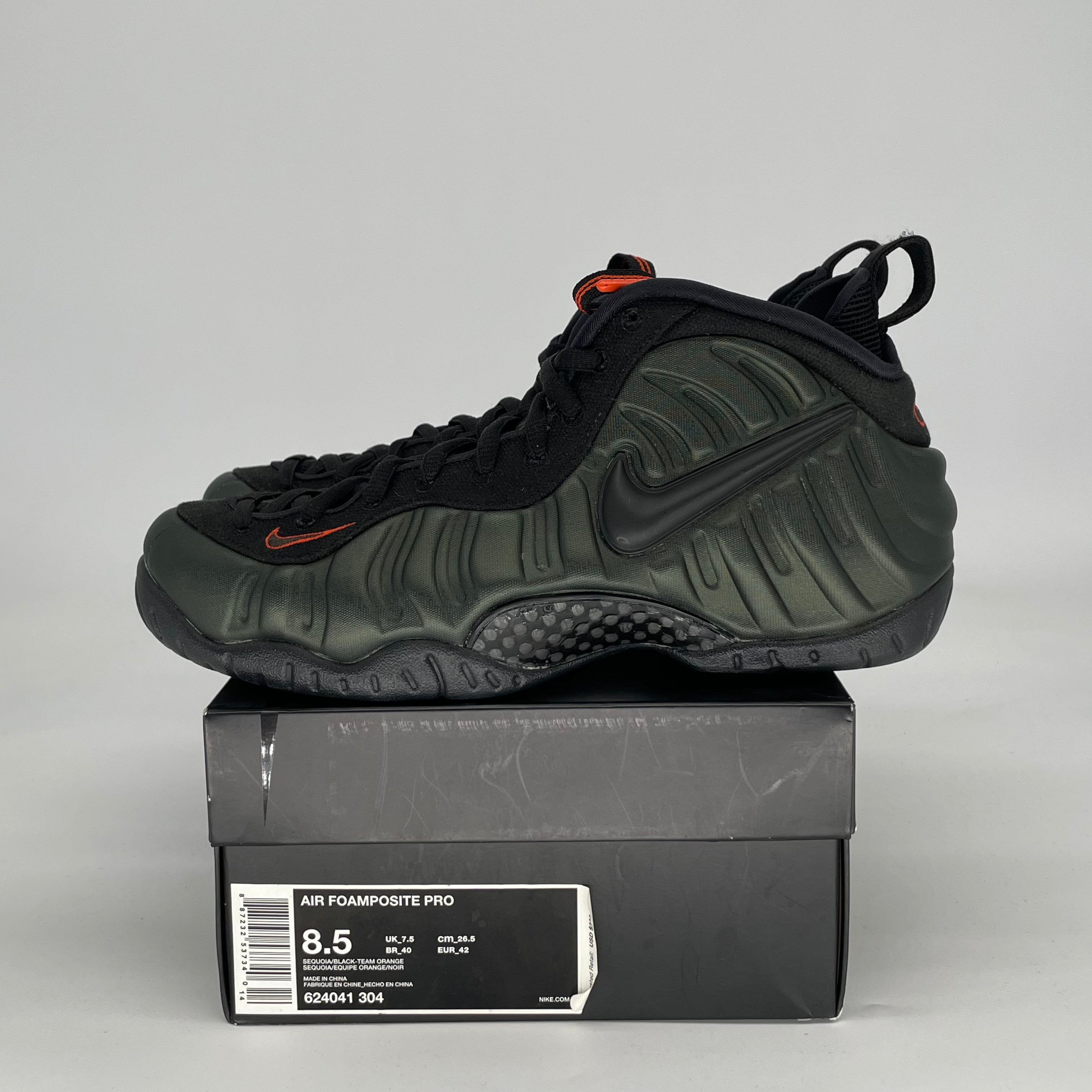 NIKE AIR FOAMPOSITE PRO SEQUOIA 624041-304 SIZE 8.5/10W