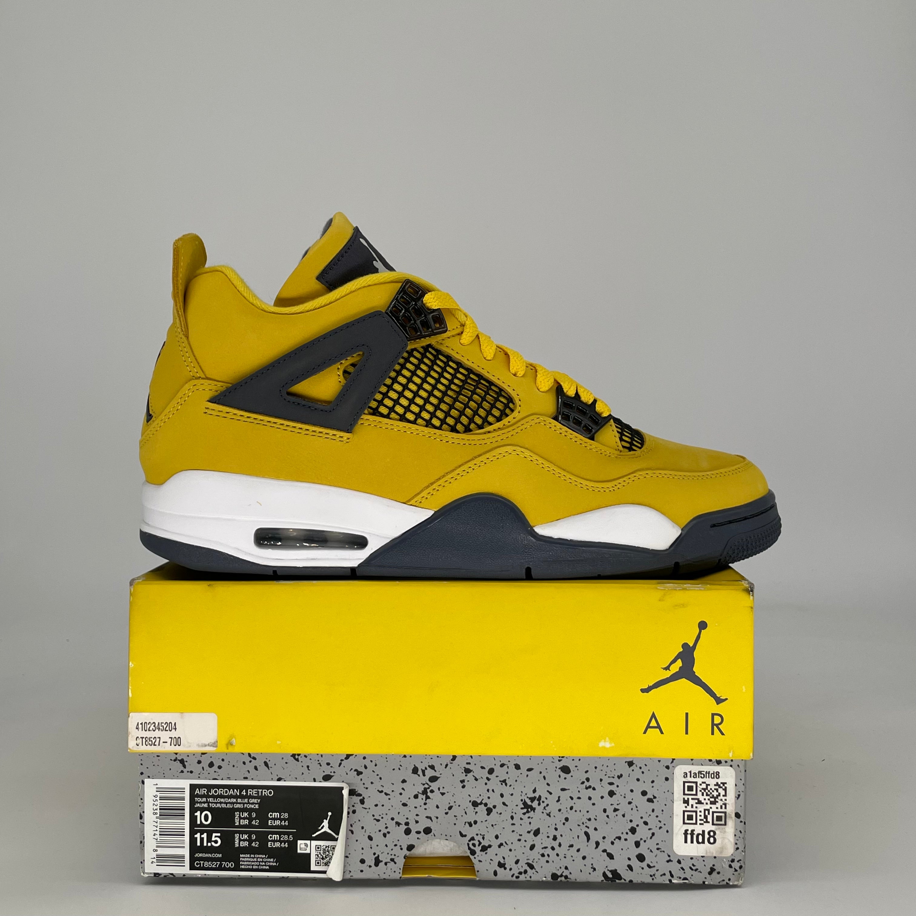 AIR JORDAN 4 LIGHTNING CT8527-700 SIZE 10/11.5W