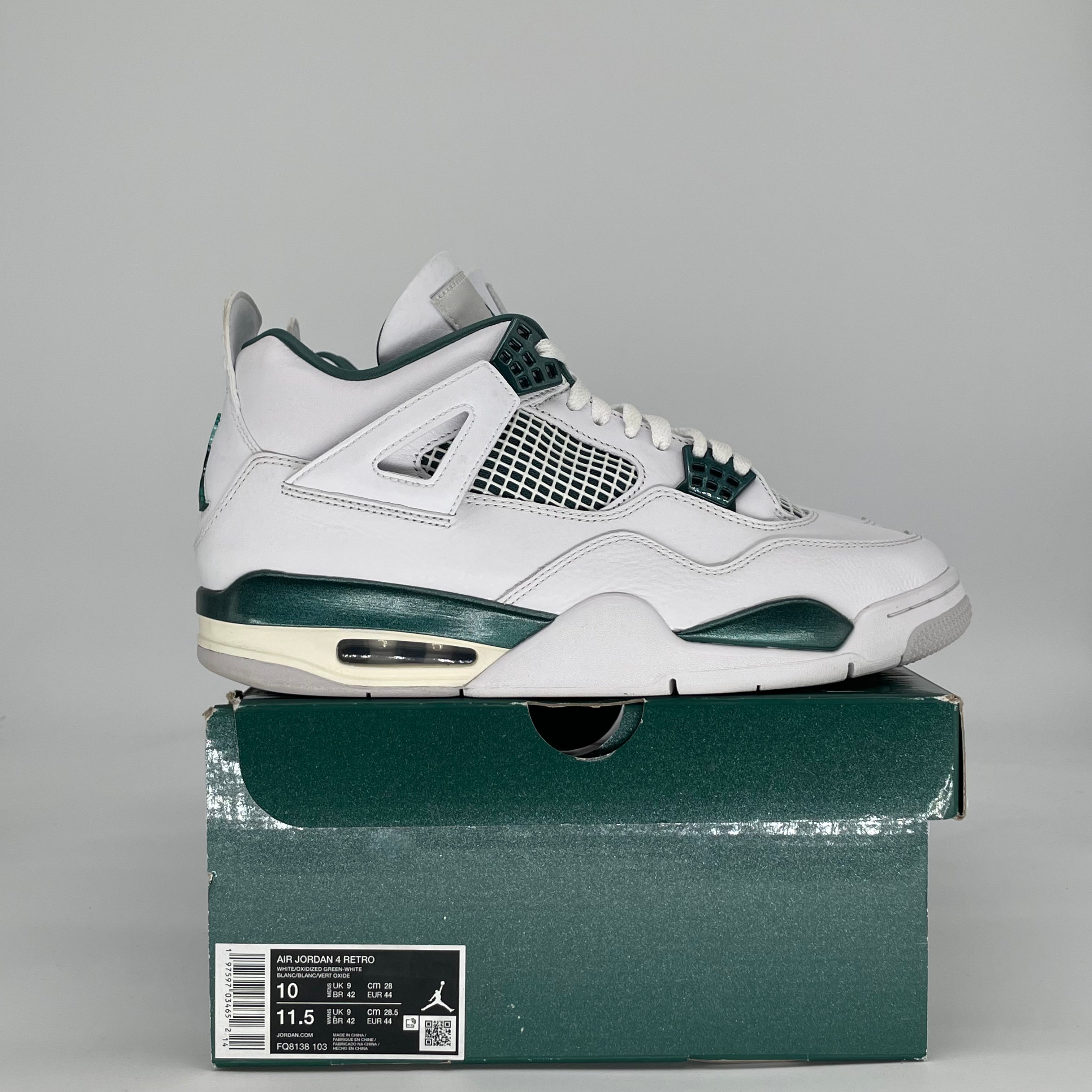 AIR JORDAN 4 OXIDIZED GREEN FQ8138-103 SIZE 10/11.5W