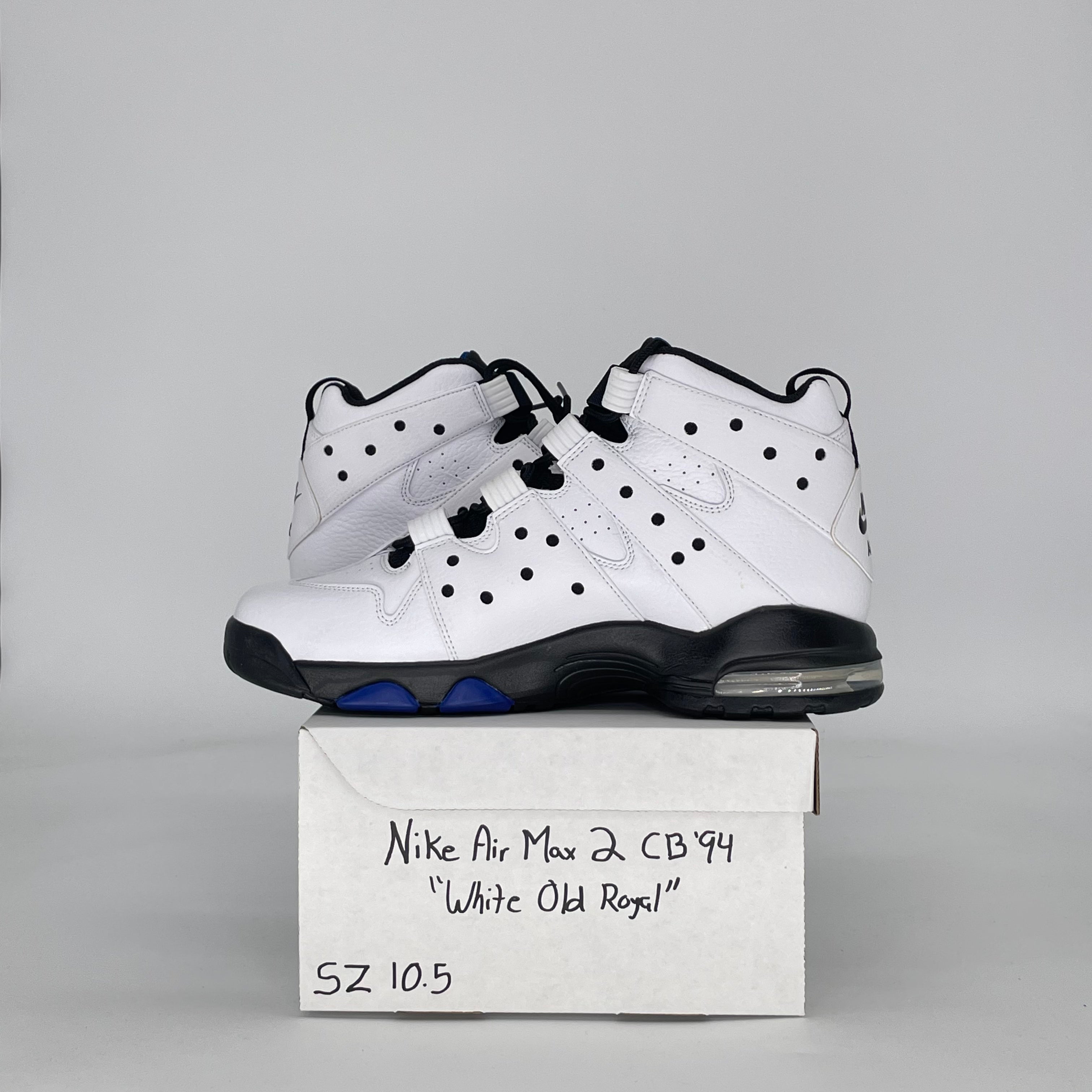 NIKE AIR MAX 2 CB '94 WHITE OLD ROYAL DD8557-100 SIZE 10.5/12W