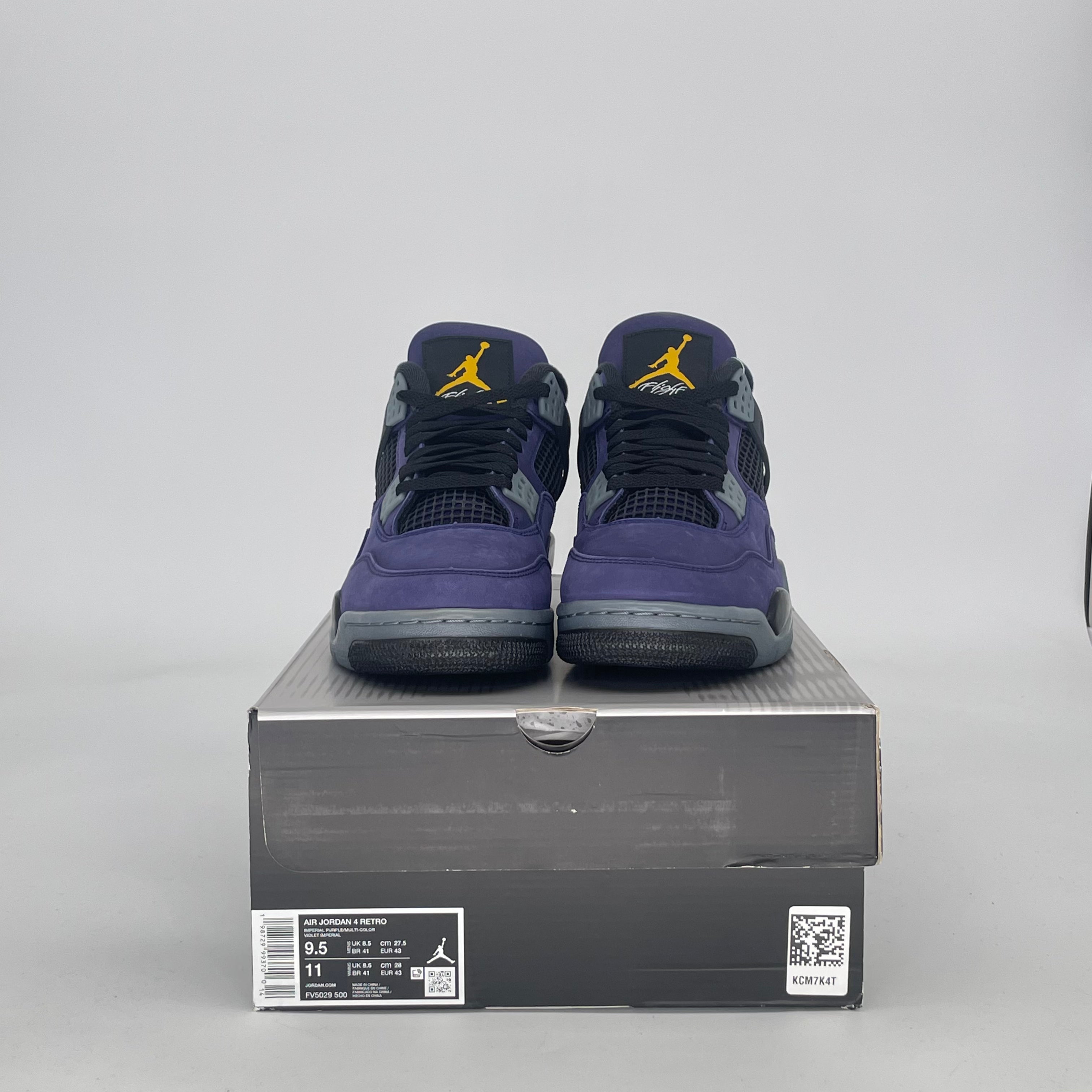 AIR JORDAN 4 LAKERS FV5029-500 SIZE 9.5/11W