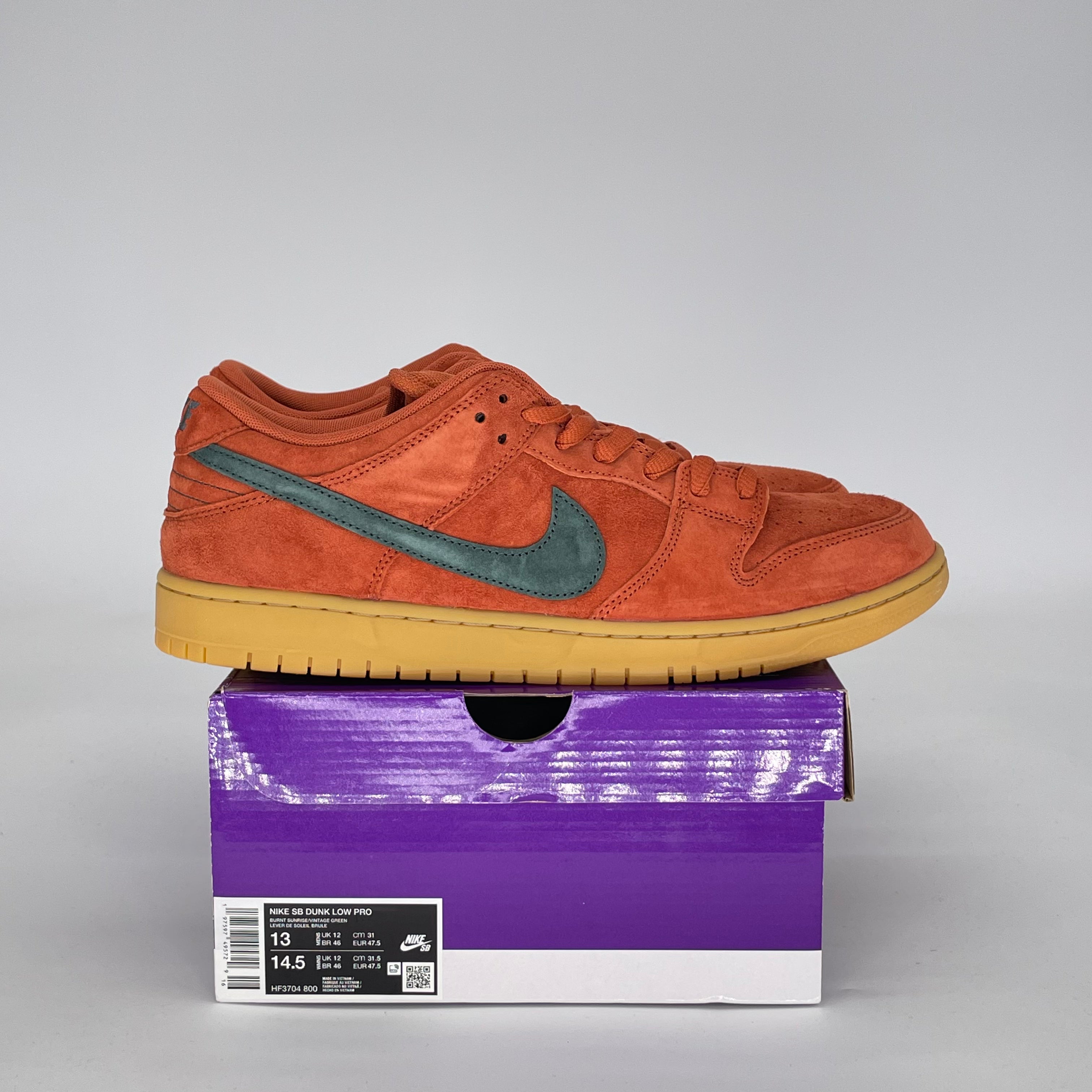 NIKE SB DUNK LOW BURNT SUNRISE HF3704-800 SIZE 13/14.5W