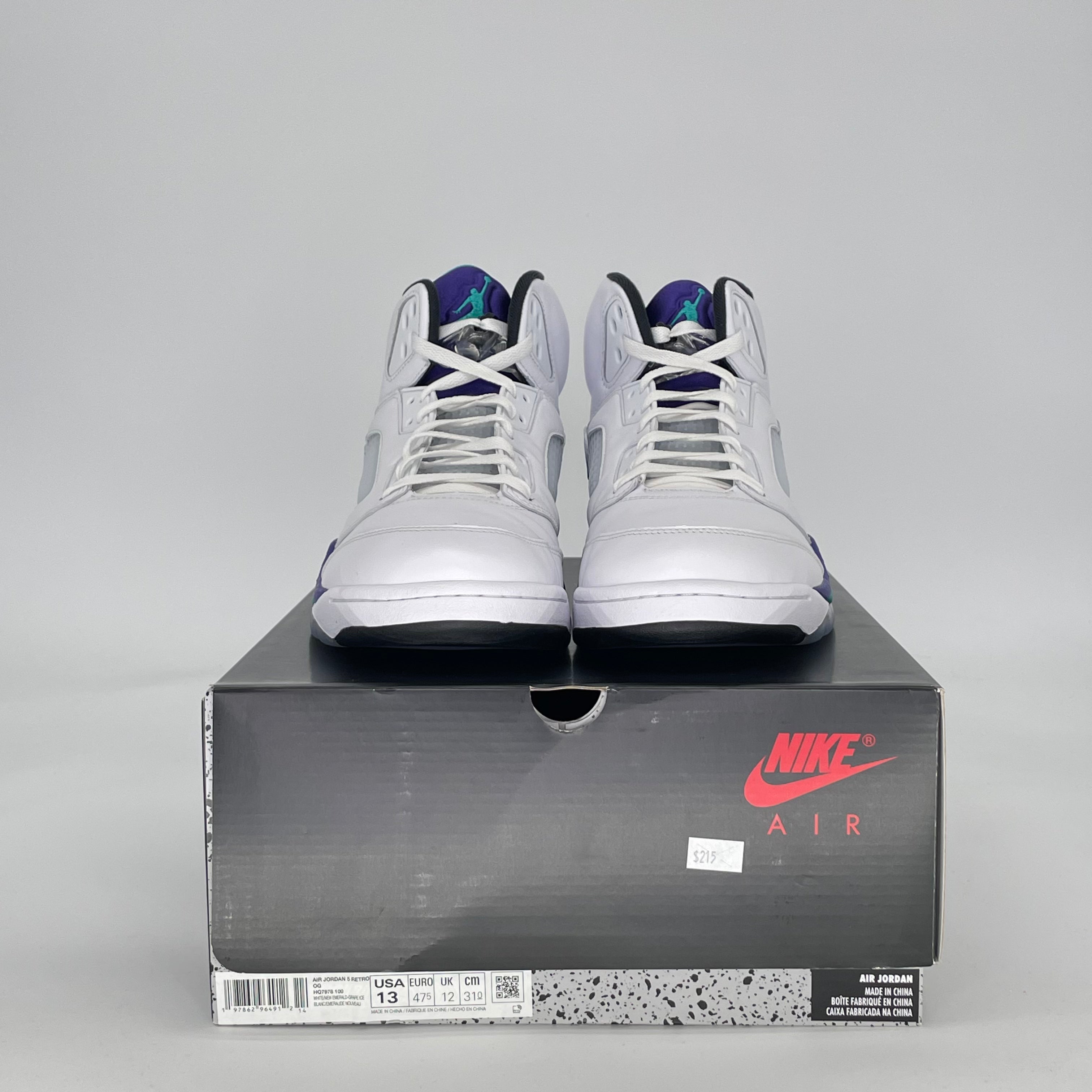 AIR JORDAN 5 GRAPE HQ7978-100 SIZE 13/14.5W