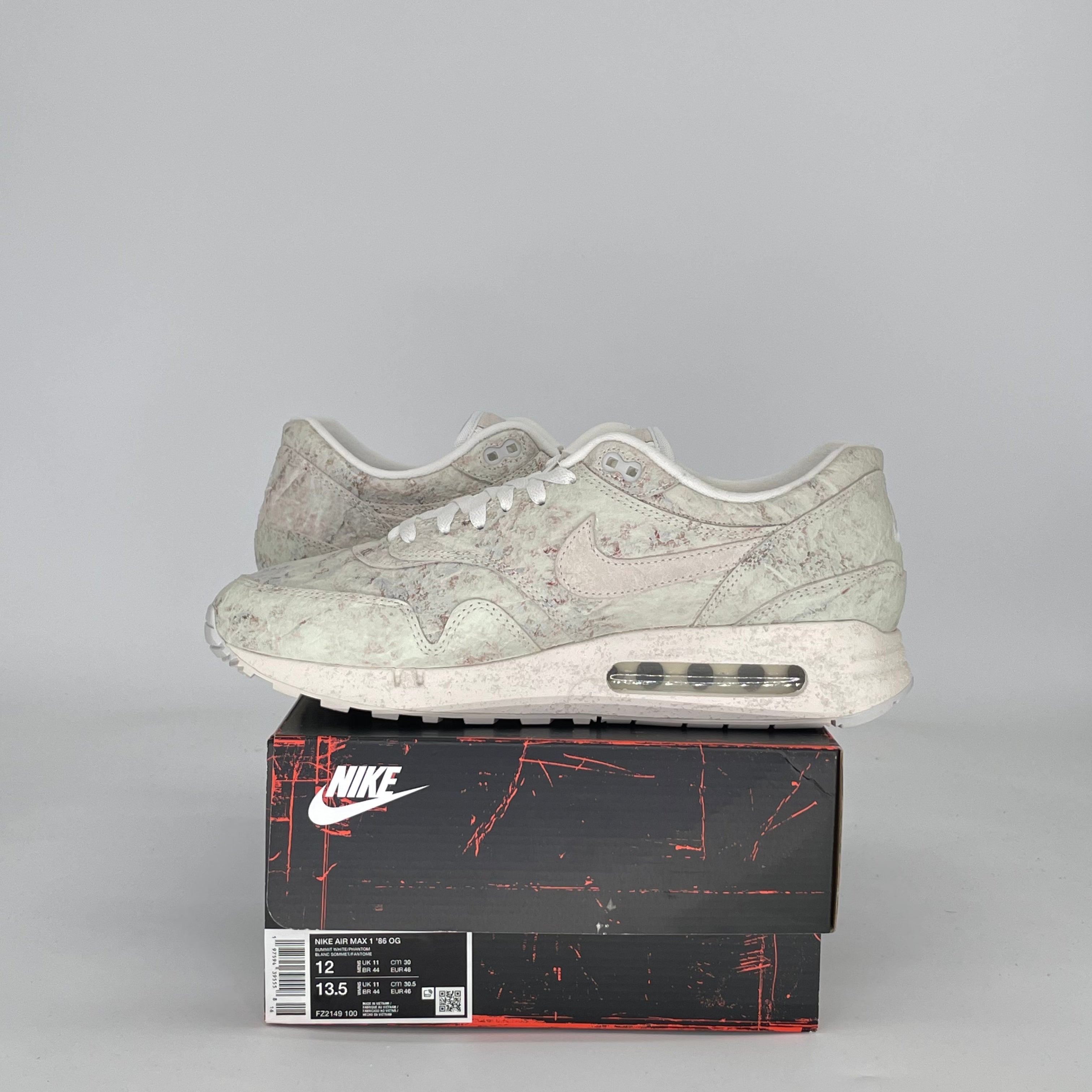 NIKE AIR MAX 1 '86 OG MUSEUM MASTERPIECE FZ2149-100 SIZE 12/13.5W