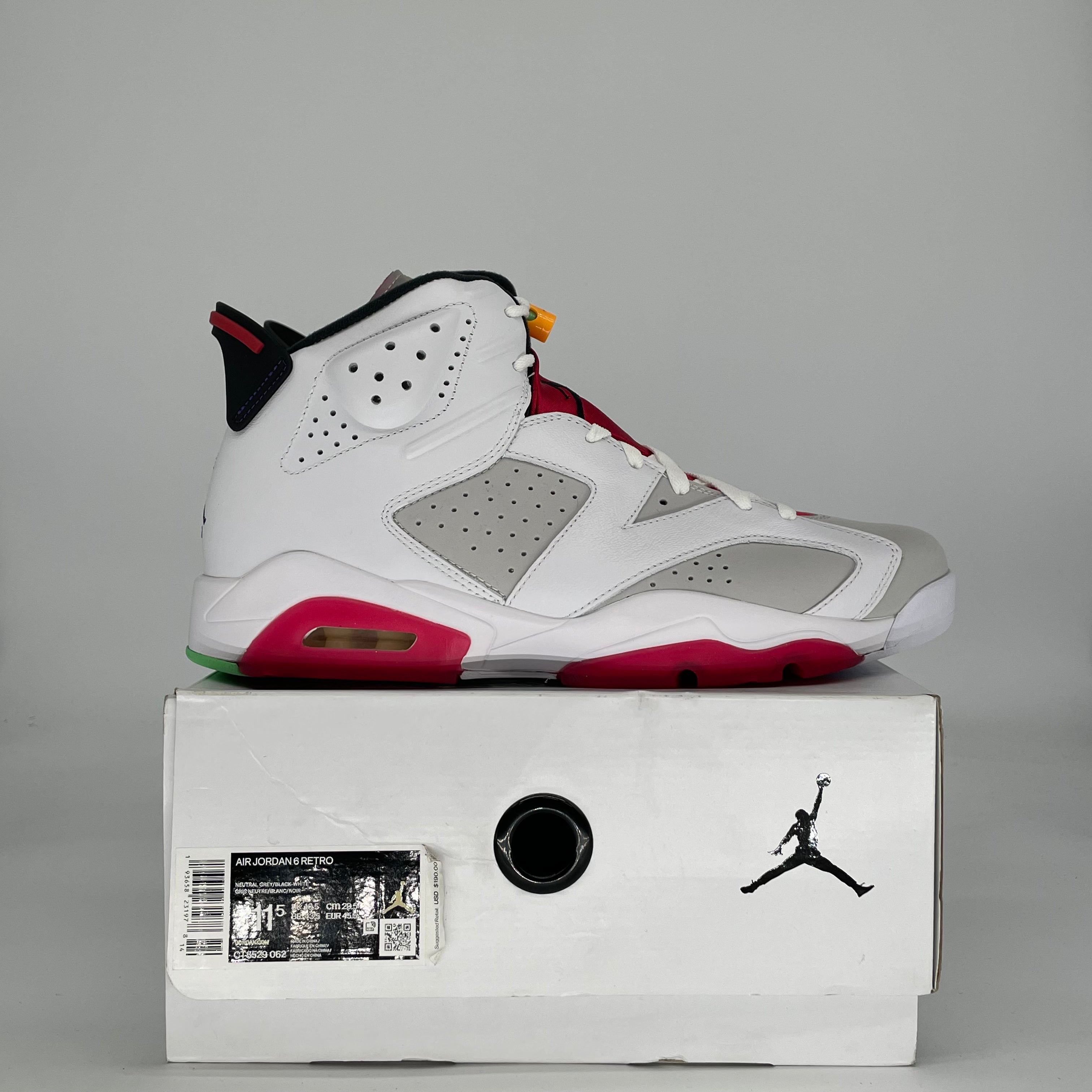 AIR JORDAN 6 HARE CT8529-062 SIZE 11.5/13W