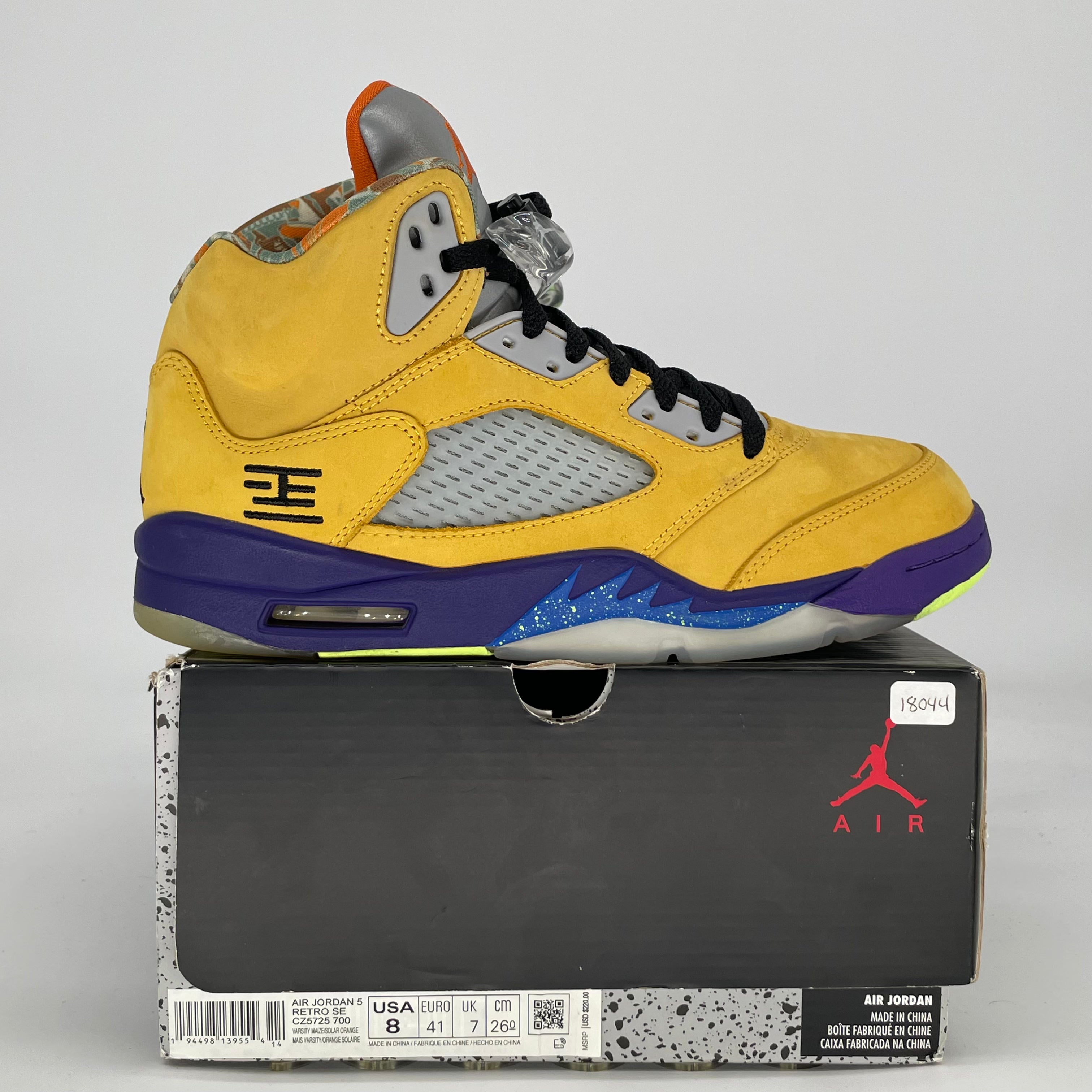 AIR JORDAN 5 WHAT THE CZ5725-700 SIZE 8/9.5W
