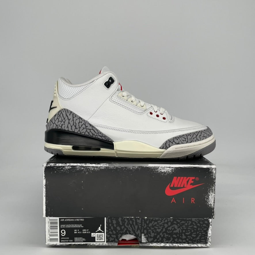 AIR JORDAN 3 WHITE CEMENT REIMAGINED DN3707-100 SIZE 9/10.5W