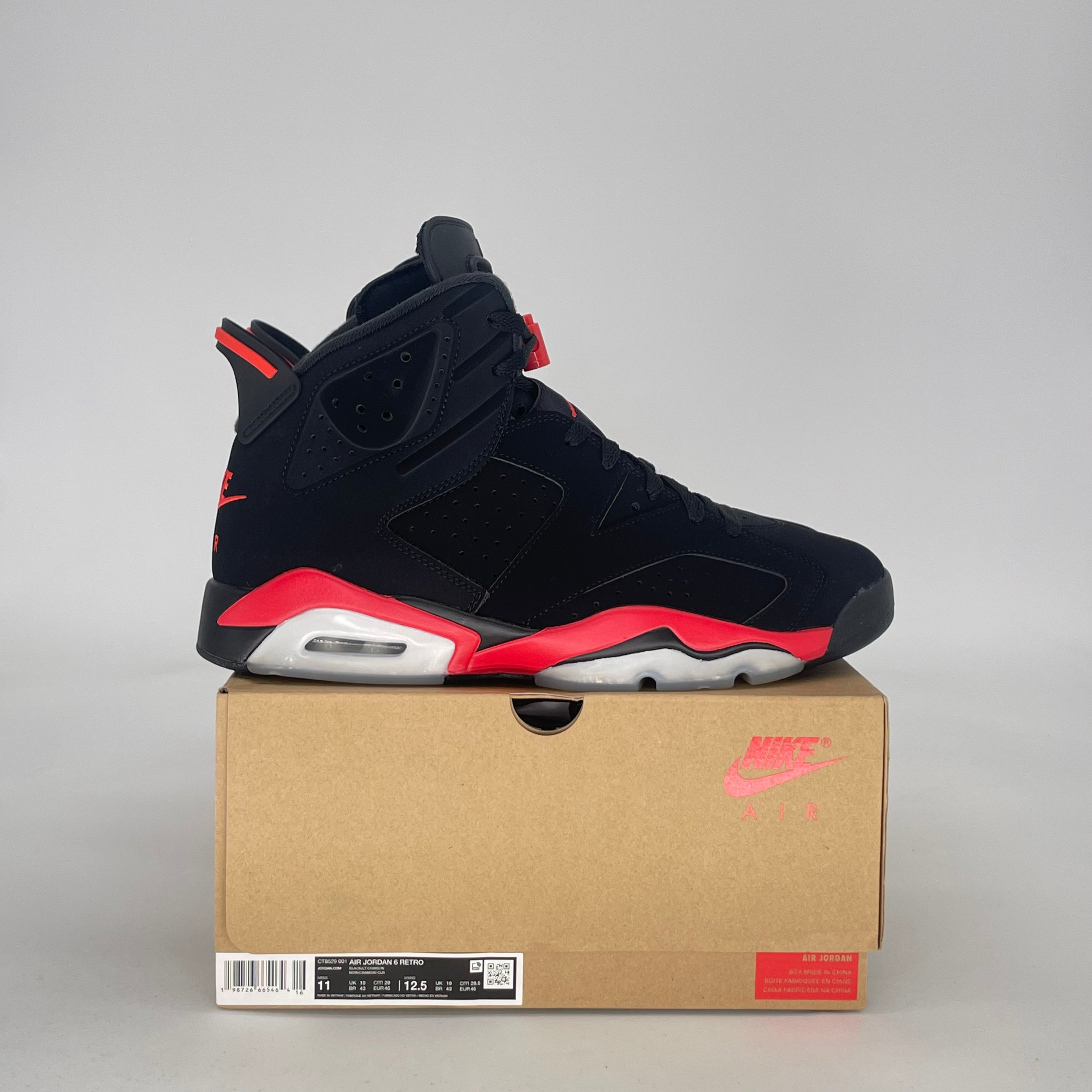 AIR JORDAN 6 INFRARED SALESMAN CT8529-001 SIZE 11/12.5W