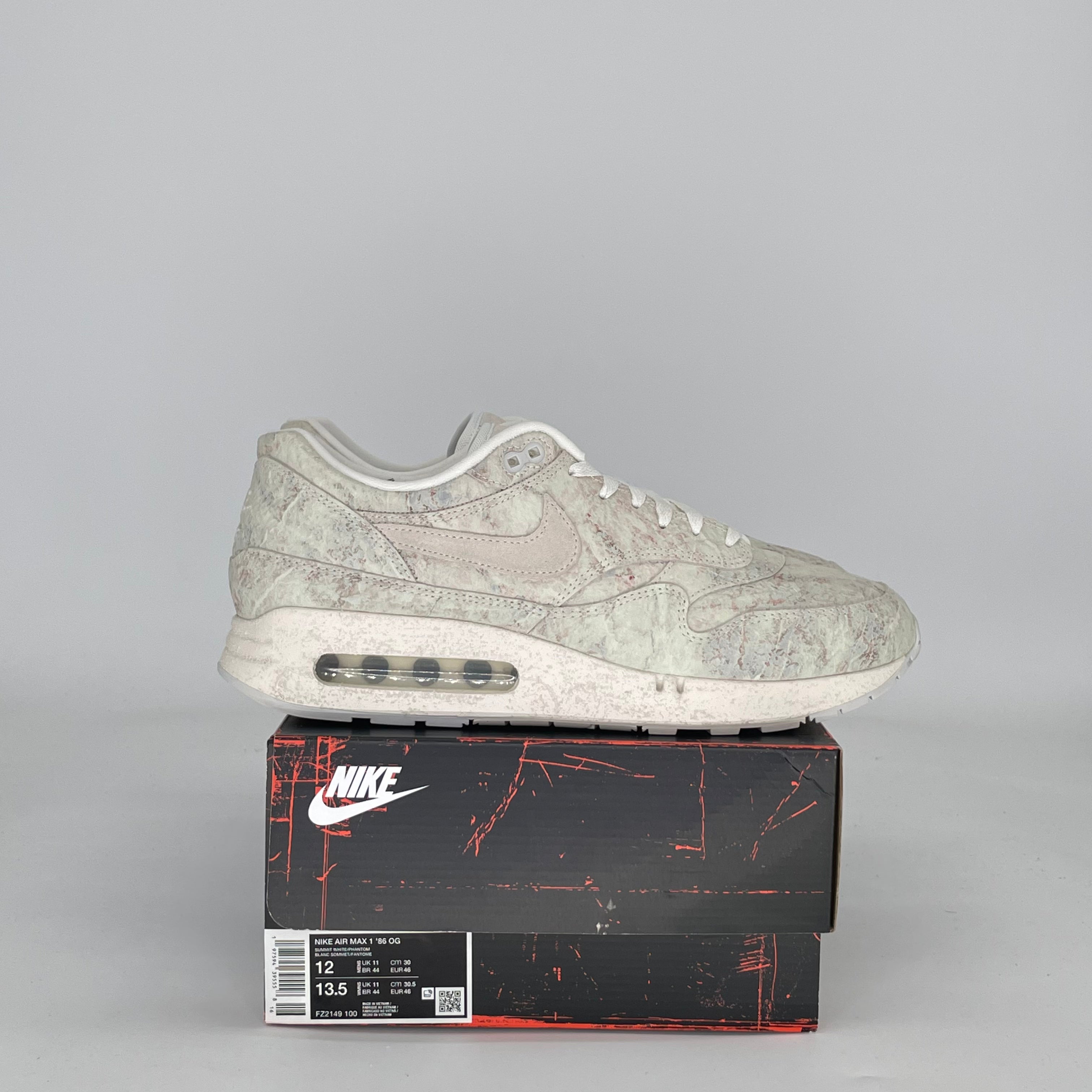NIKE AIR MAX 1 '86 OG MUSEUM MASTERPIECE FZ2149-100 SIZE 12/13.5W