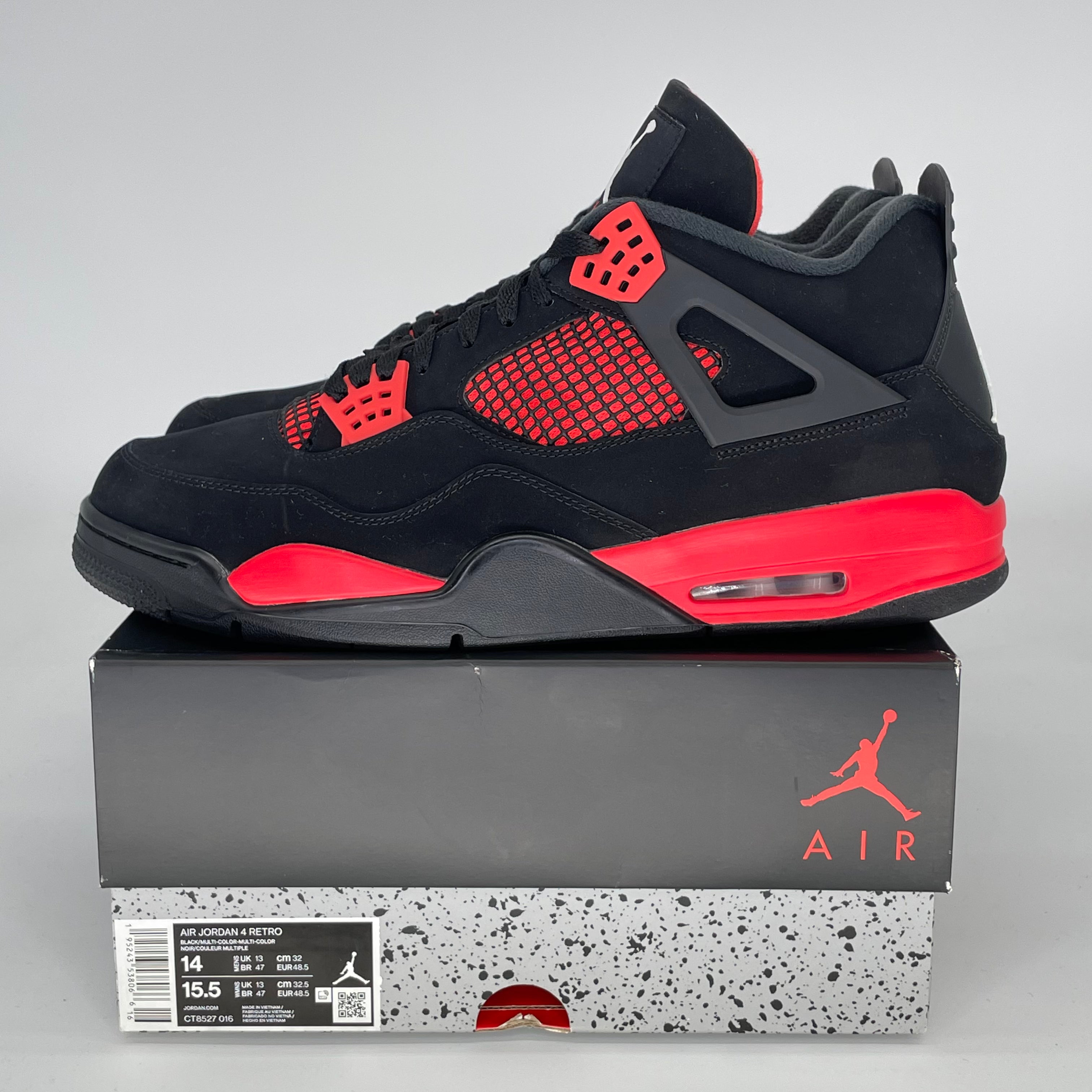 AIR JORDAN 4 RED THUNDER CT8527-016 SIZE 14/15.5W