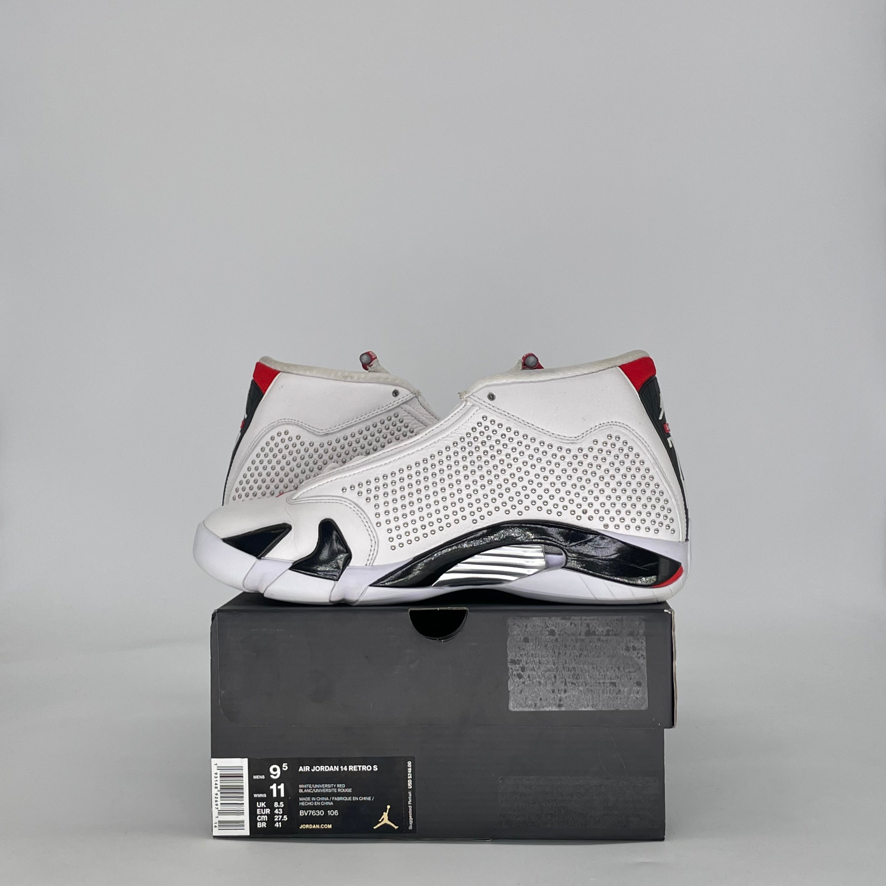 AIR JORDAN 14 SUPREME WHITE BV7630-106 SIZE 9.5/11W
