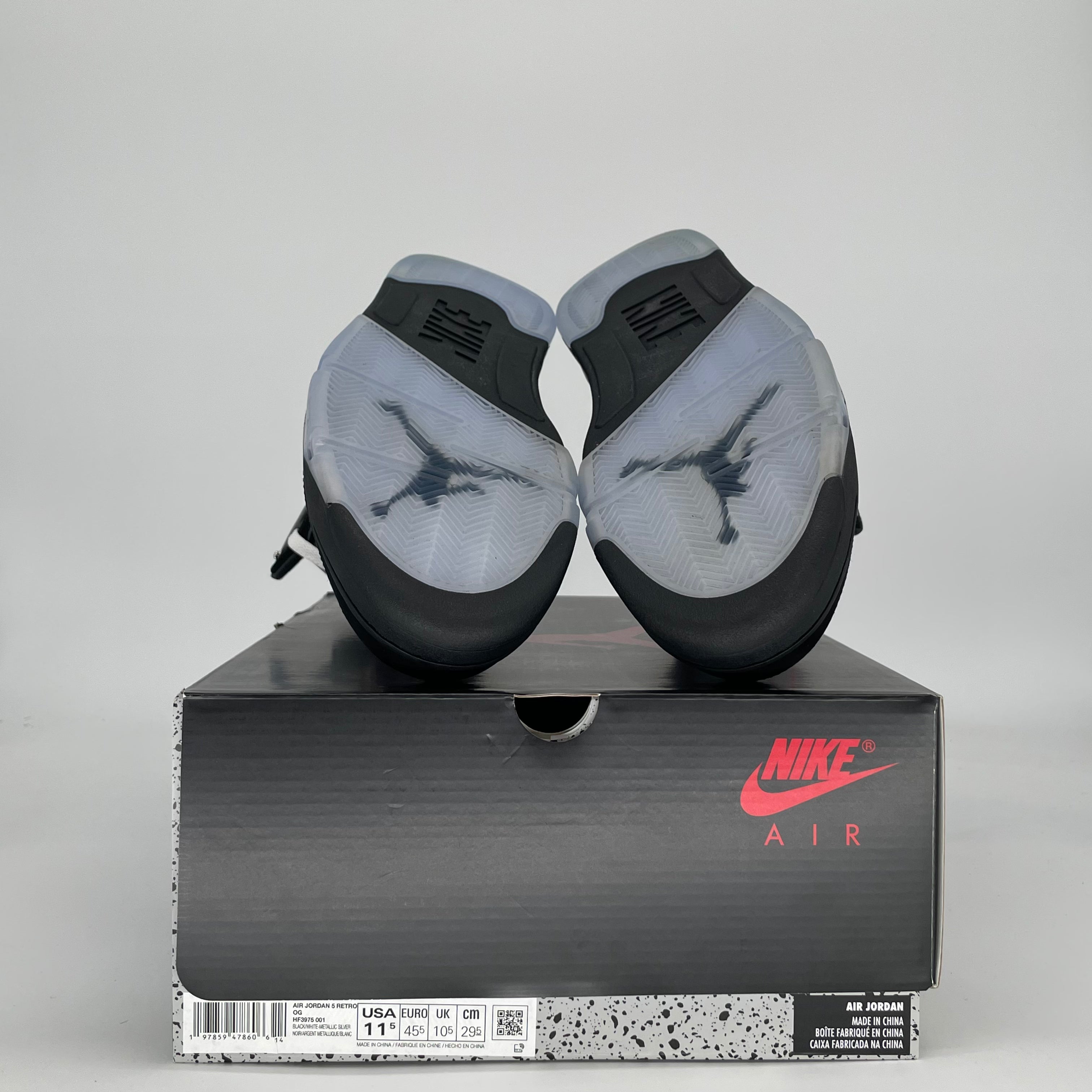 AIR JORDAN 5 BLACK METALLIC REIMAGINED HF3975-001 SIZE 11.5/13W