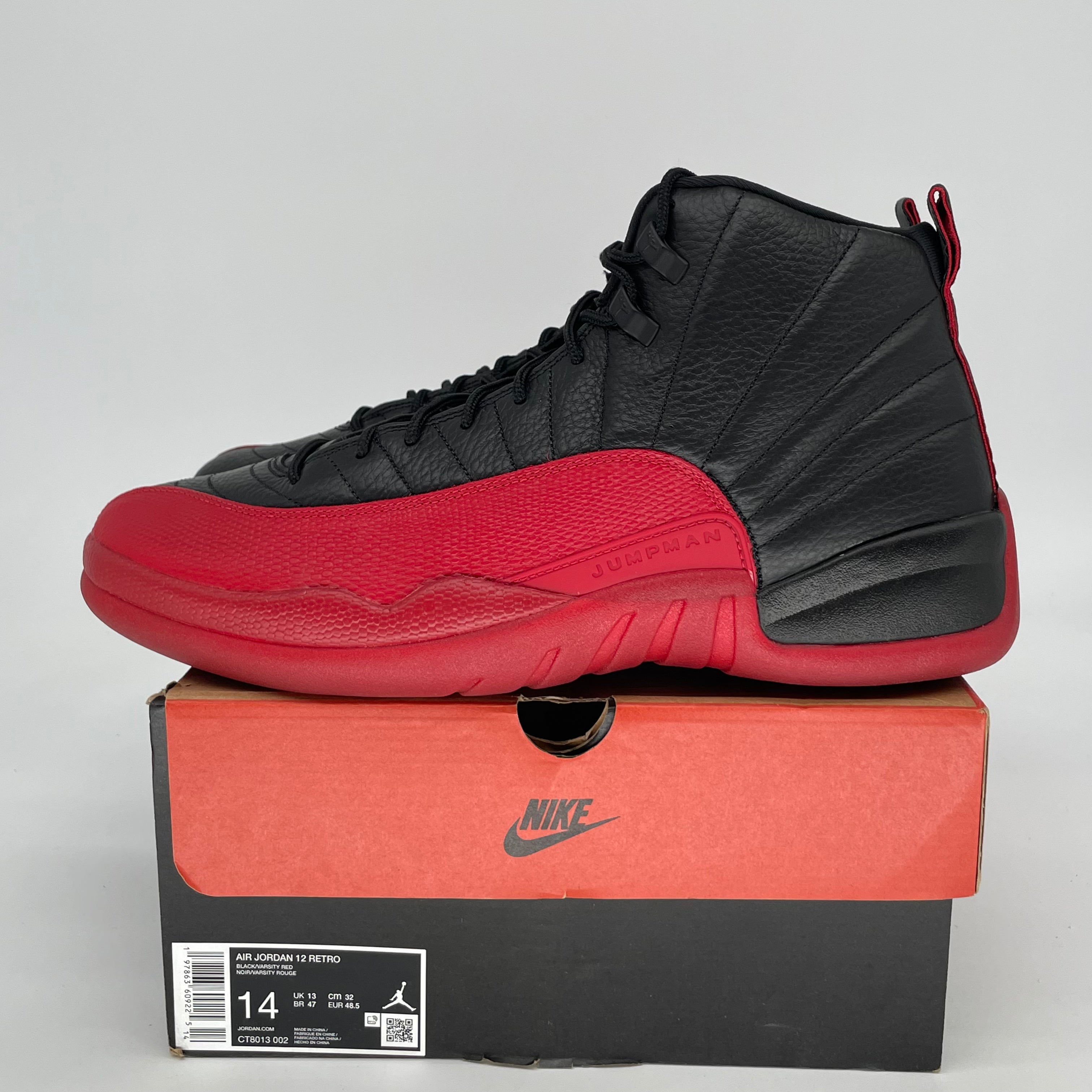 AIR JORDAN 12 FLU GAME CT8013-002 SIZE 14/15.5W