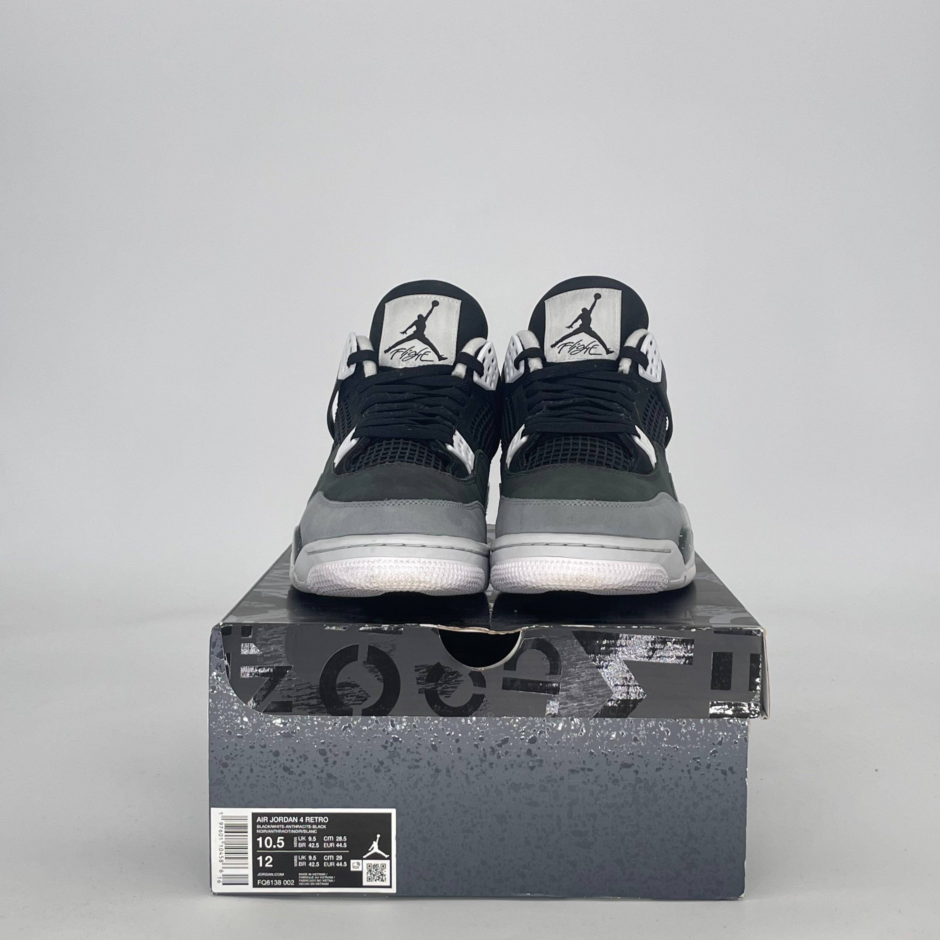 AIR JORDAN 4 FEAR FQ8138-002 SIZE 10.5/12W