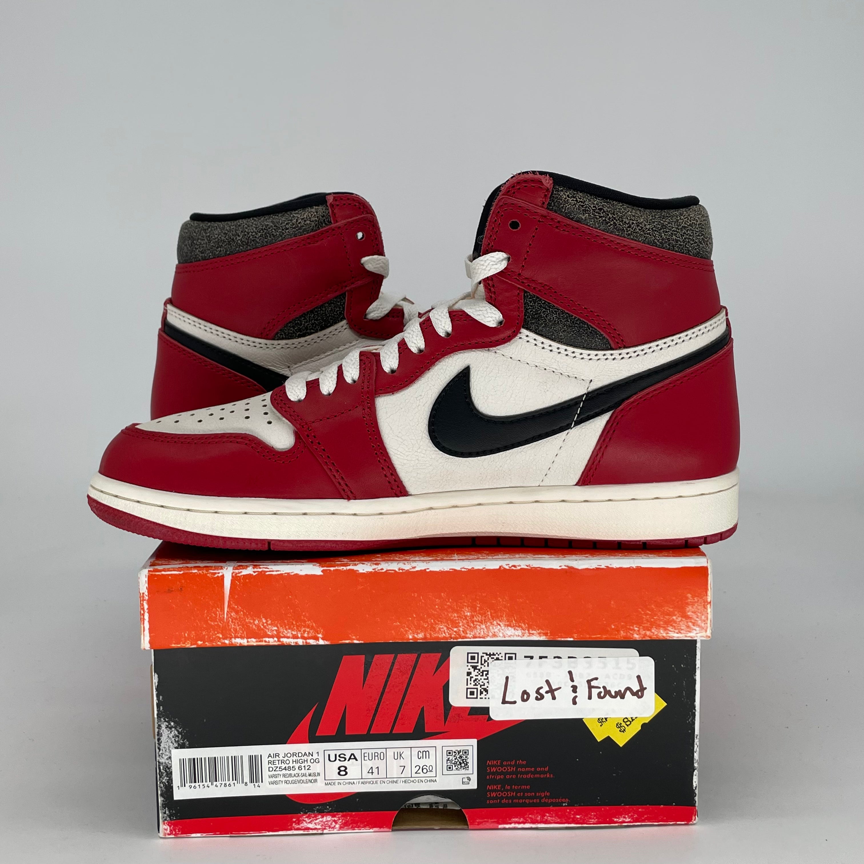 AIR JORDAN 1 LOST AND FOUND DZ5485-612 SIZE 8/9.5W